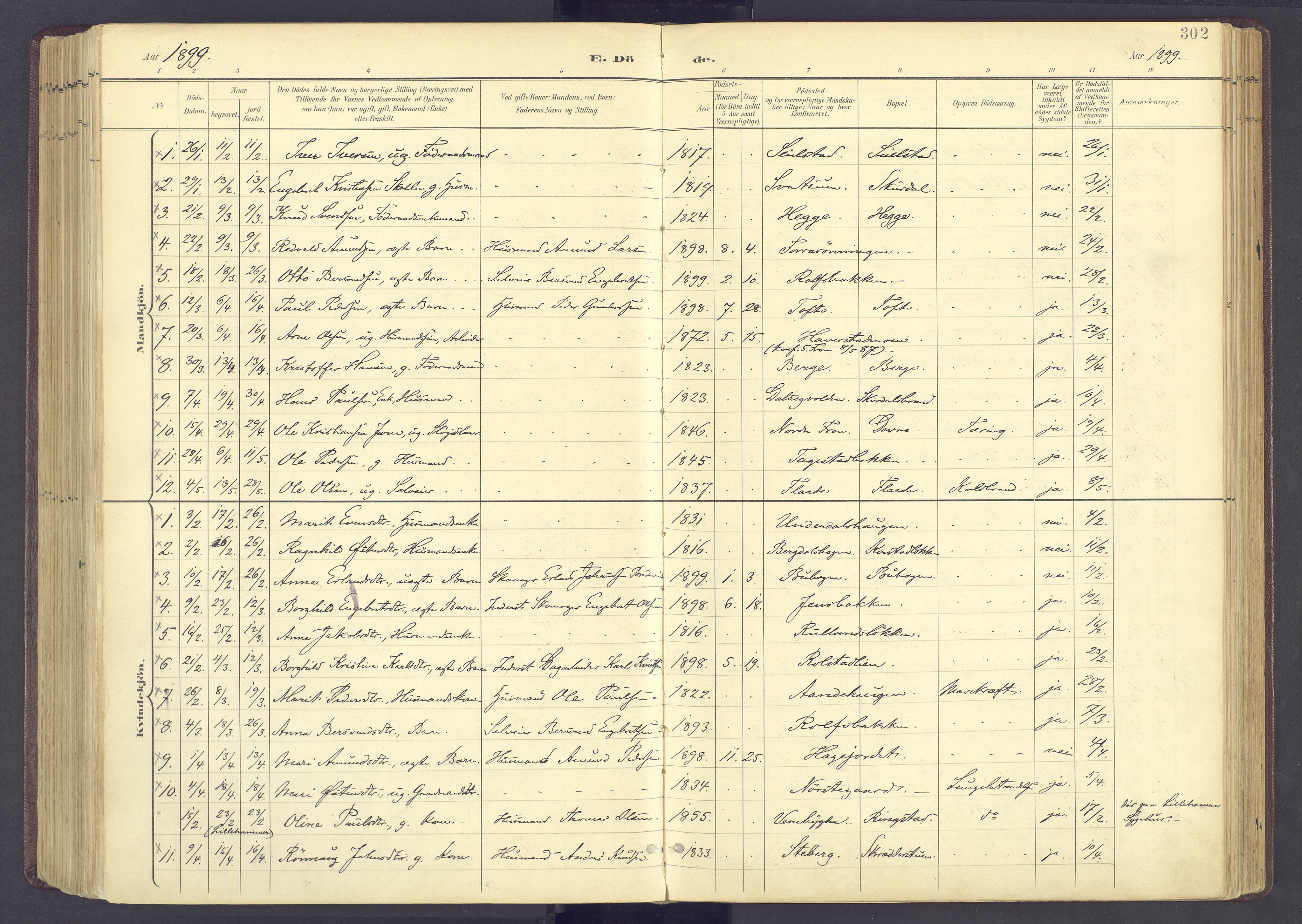 Sør-Fron prestekontor, SAH/PREST-010/H/Ha/Haa/L0004: Parish register (official) no. 4, 1898-1919, p. 302