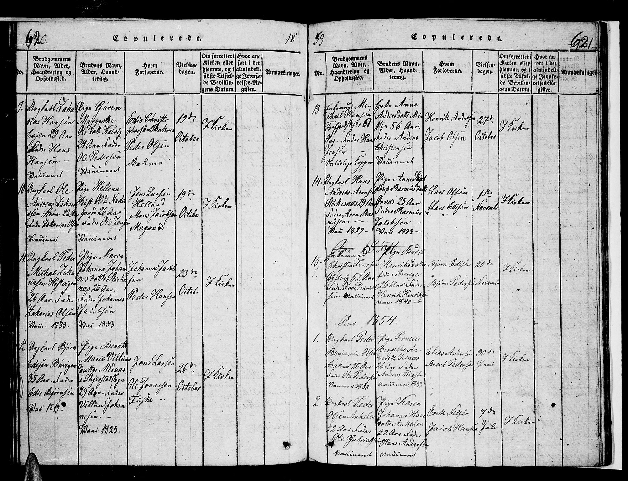 Ministerialprotokoller, klokkerbøker og fødselsregistre - Nordland, AV/SAT-A-1459/853/L0773: Parish register (copy) no. 853C01, 1821-1859, p. 620-621