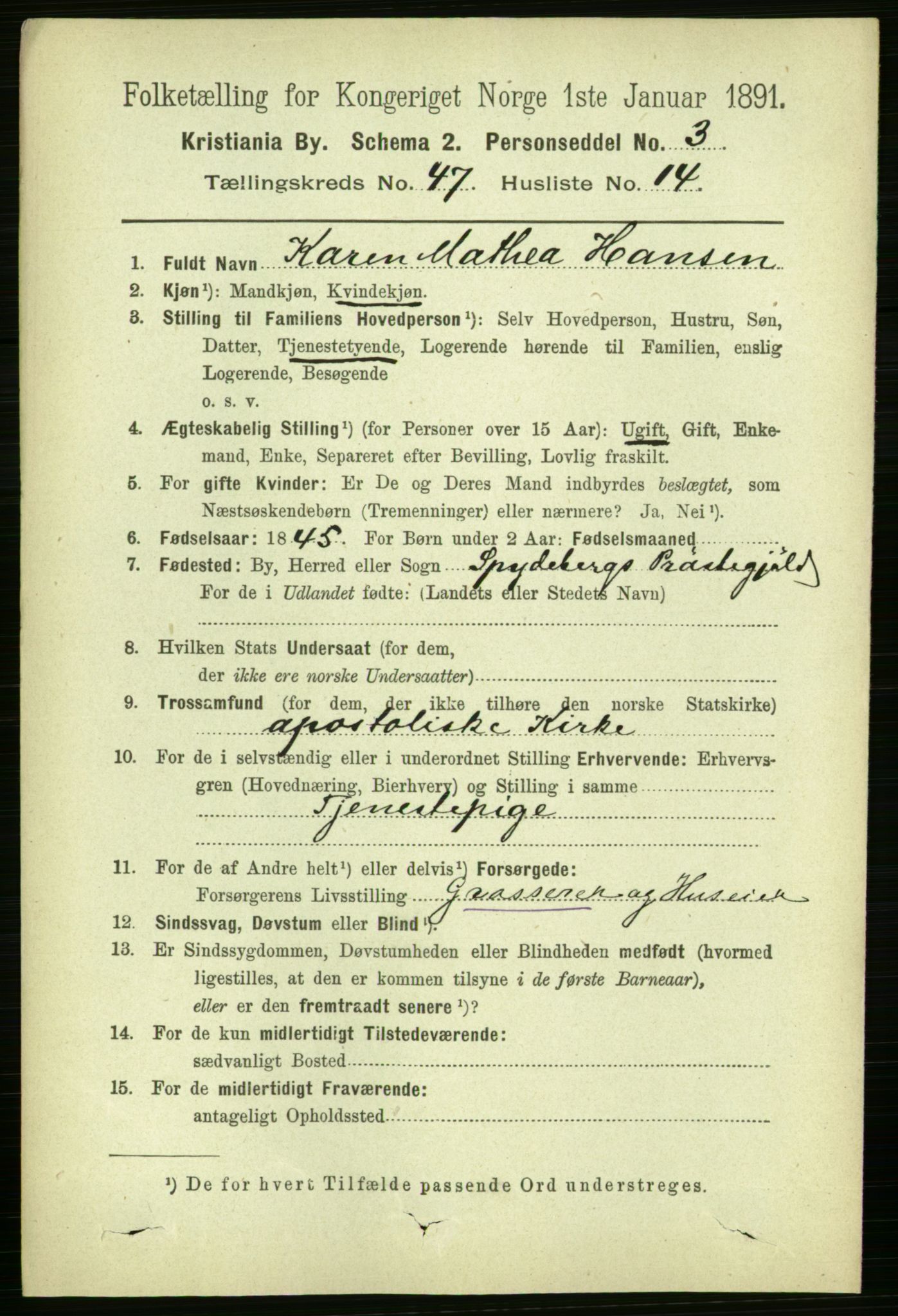 RA, 1891 census for 0301 Kristiania, 1891, p. 28329