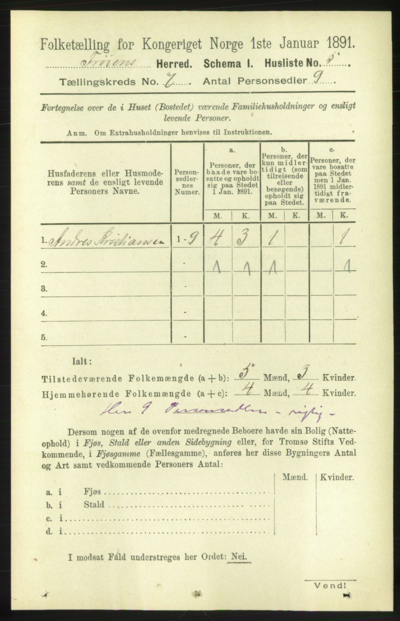 RA, 1891 census for 1619 Frøya, 1891, p. 4926