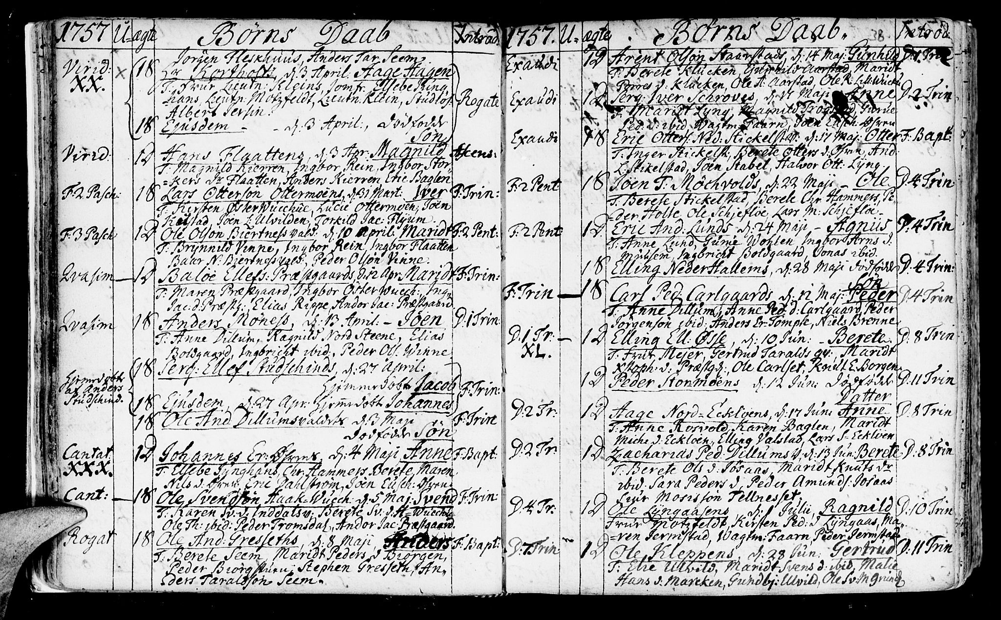 Ministerialprotokoller, klokkerbøker og fødselsregistre - Nord-Trøndelag, SAT/A-1458/723/L0231: Parish register (official) no. 723A02, 1748-1780, p. 38