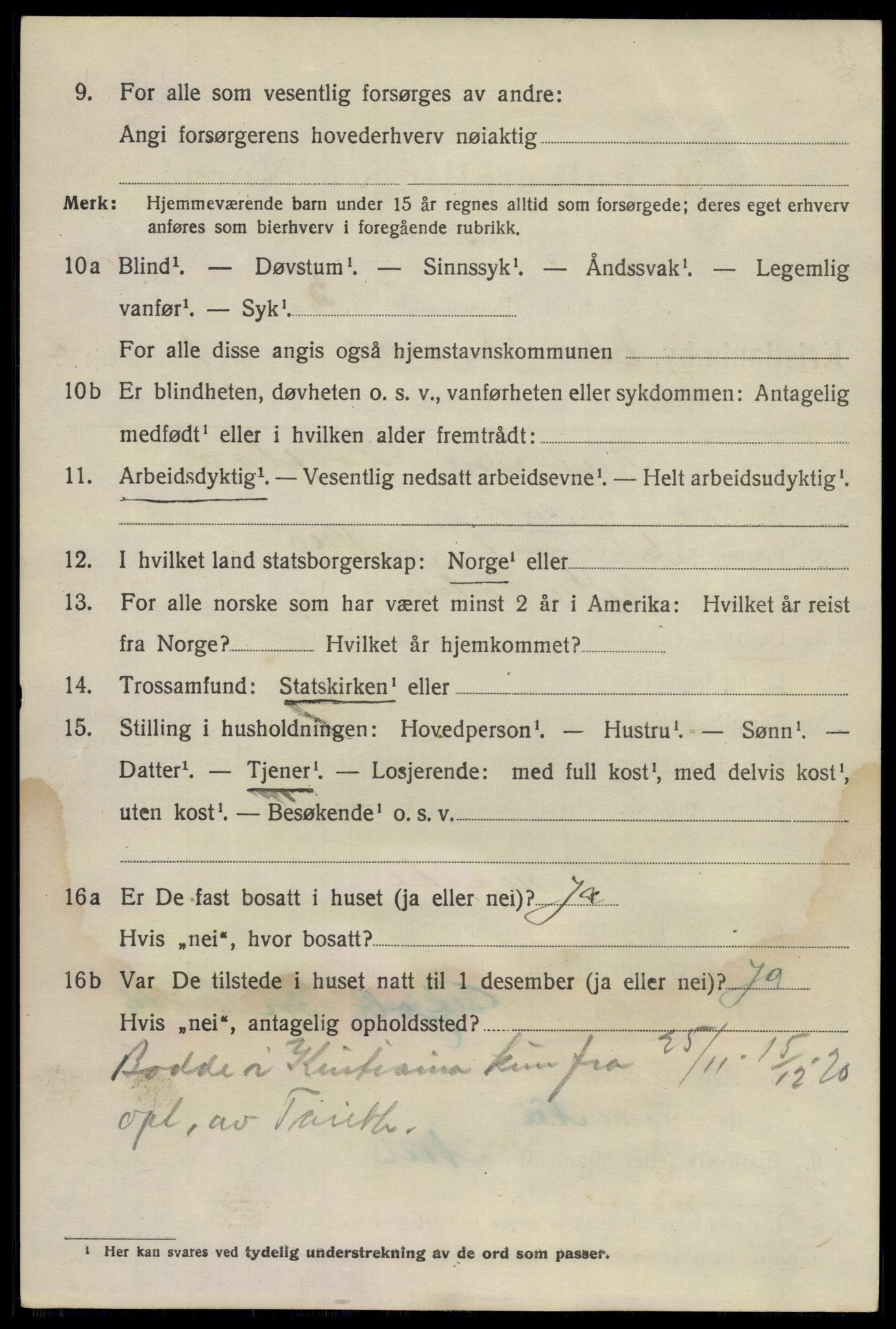 SAO, 1920 census for Kristiania, 1920, p. 209548