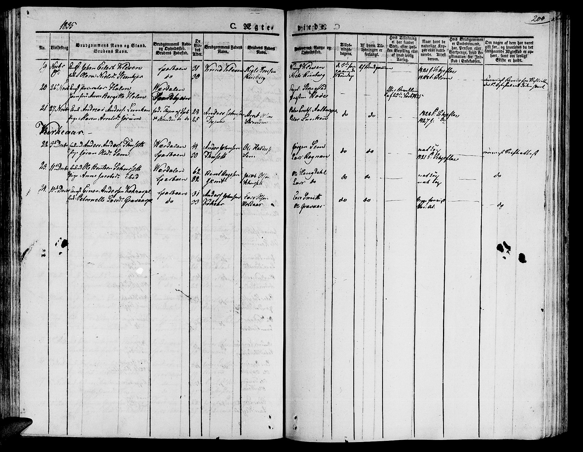 Ministerialprotokoller, klokkerbøker og fødselsregistre - Nord-Trøndelag, AV/SAT-A-1458/735/L0336: Parish register (official) no. 735A05 /1, 1825-1835, p. 200