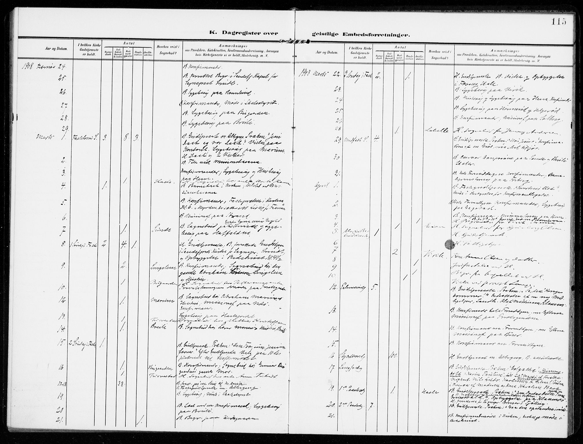 Sandar kirkebøker, AV/SAKO-A-243/F/Fa/L0019: Parish register (official) no. 19, 1908-1914, p. 115