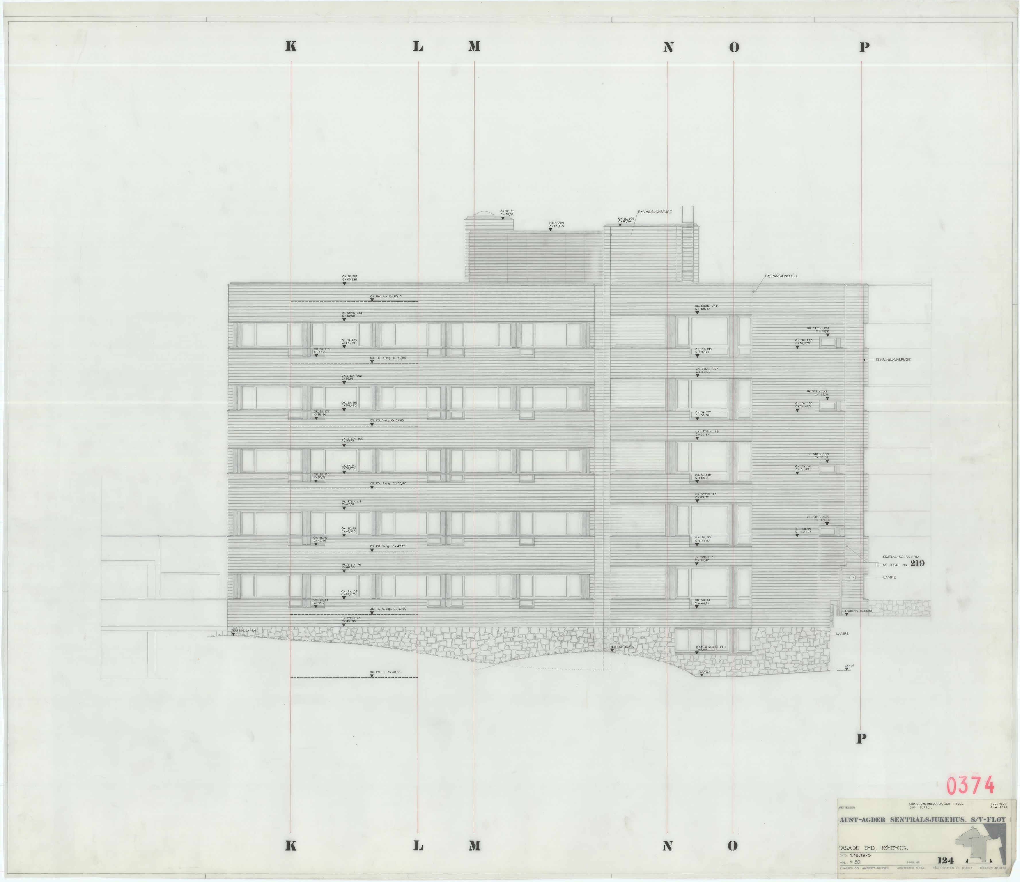 Eliassen og Lambertz-Nilssen Arkitekter, AAKS/PA-2983/T/T03/L0002: Tegningskogger 374, 1974-1978, p. 22