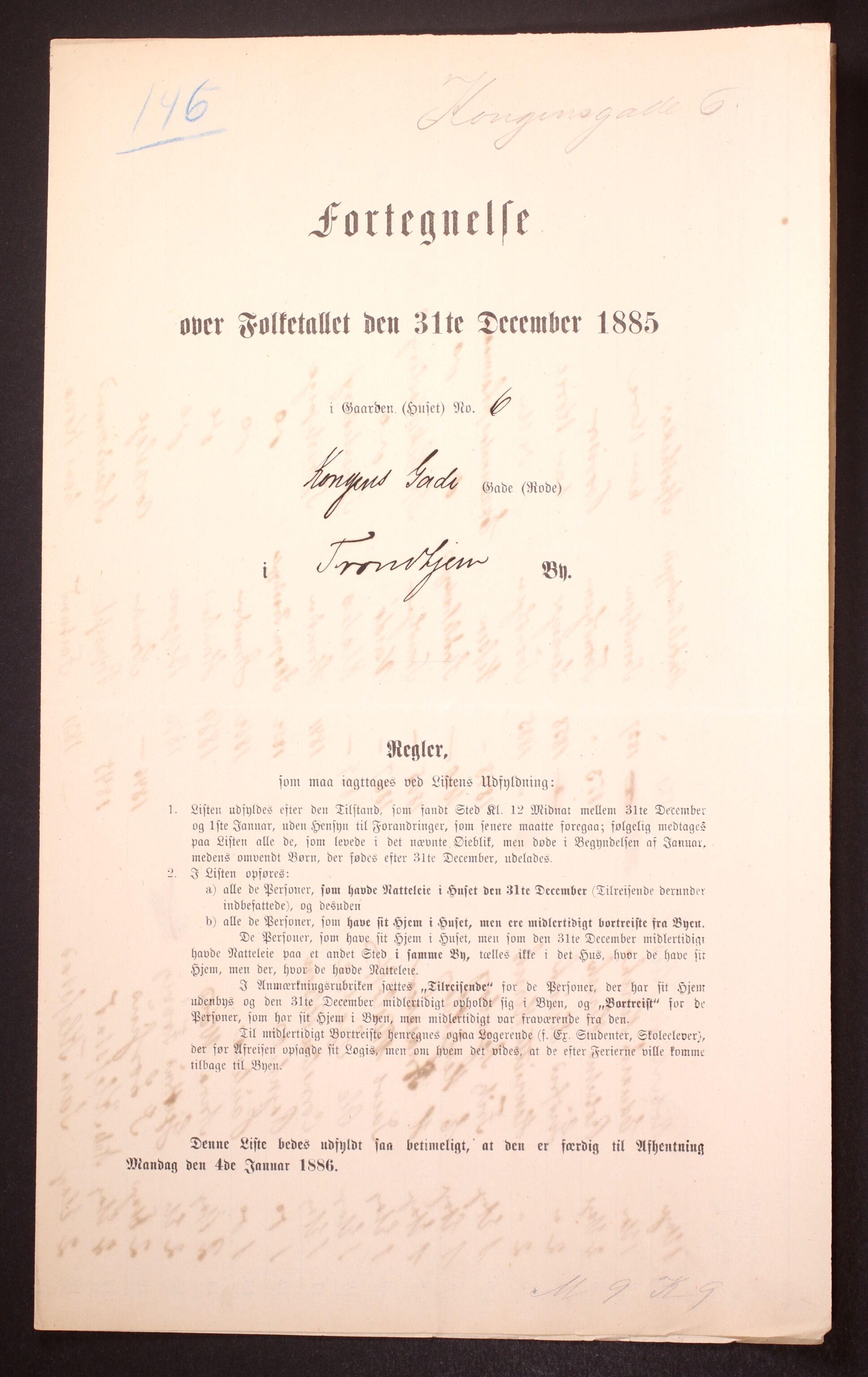 SAT, 1885 census for 1601 Trondheim, 1885, p. 298