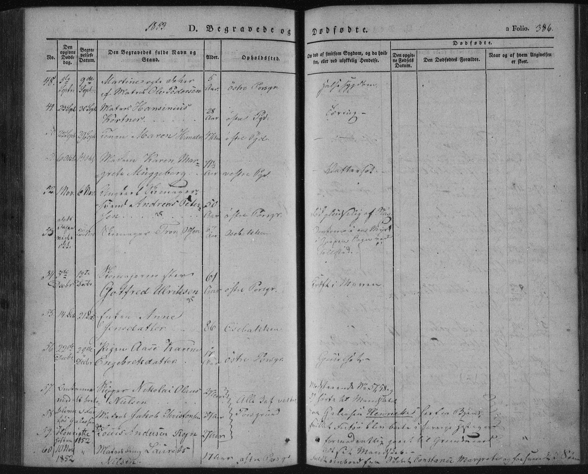 Porsgrunn kirkebøker , SAKO/A-104/F/Fa/L0006: Parish register (official) no. 6, 1841-1857, p. 386