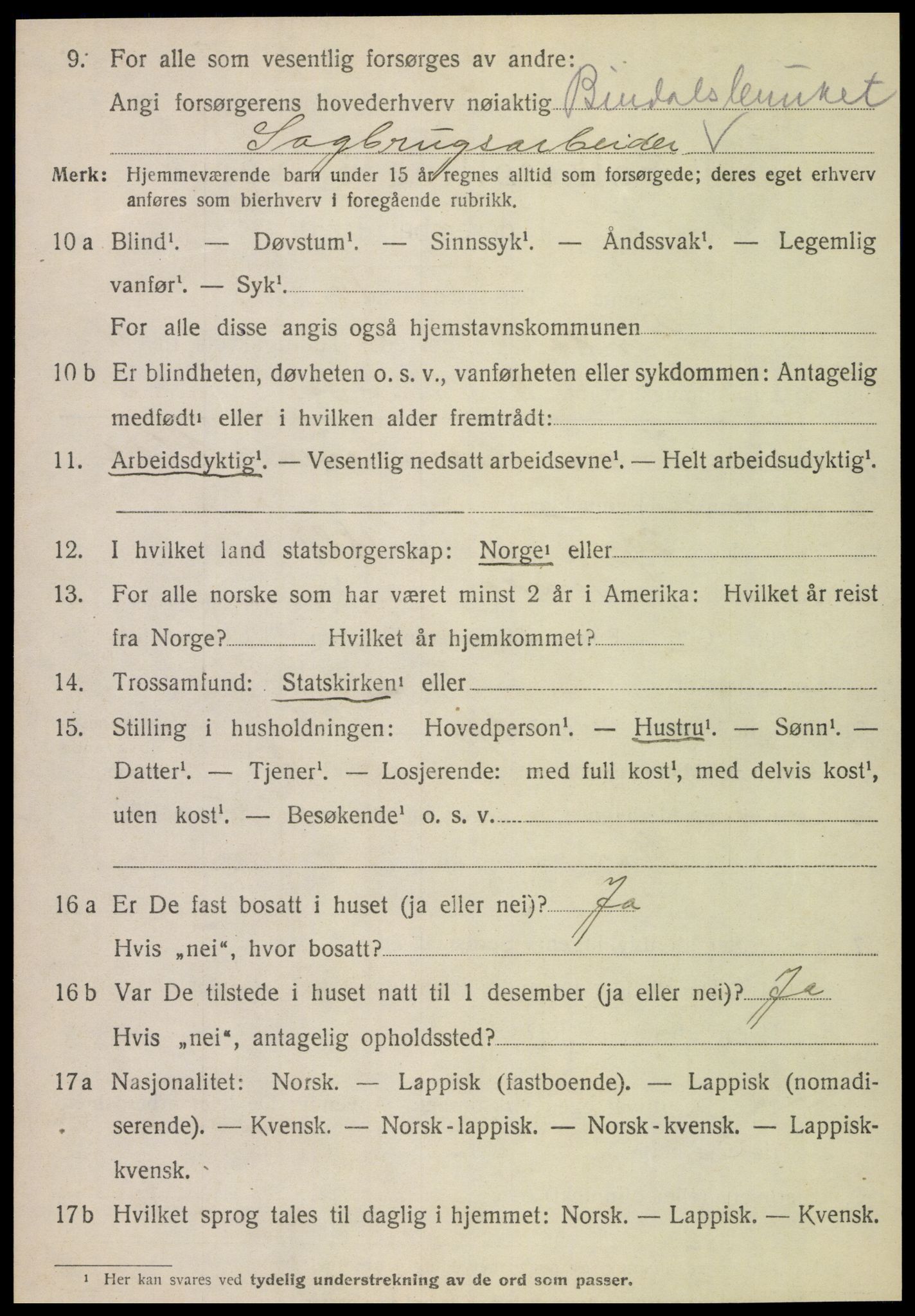 SAT, 1920 census for Bindal, 1920, p. 3490