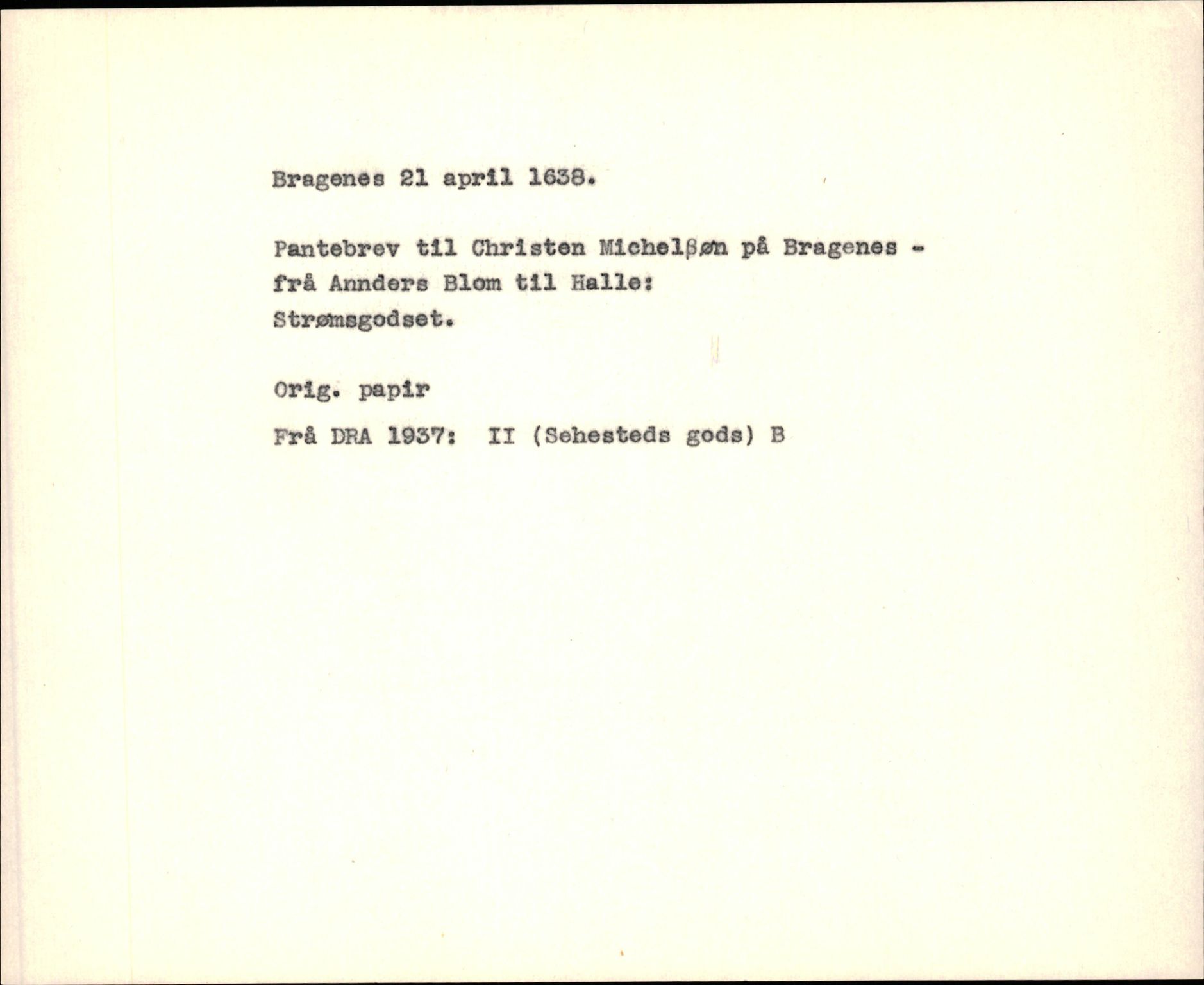 Riksarkivets diplomsamling, AV/RA-EA-5965/F35/F35f/L0001: Regestsedler: Diplomer fra DRA 1937 og 1996, p. 673