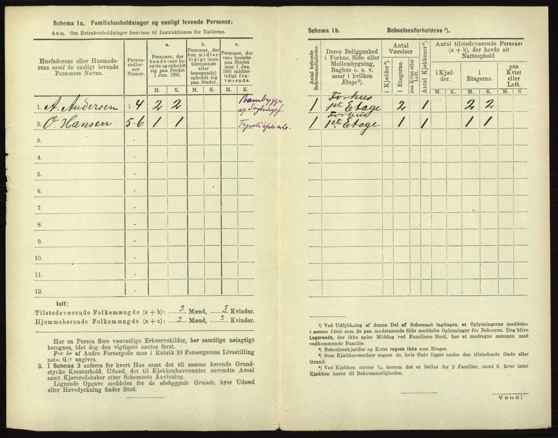 RA, 1891 census for 0101 Fredrikshald, 1891, p. 1597