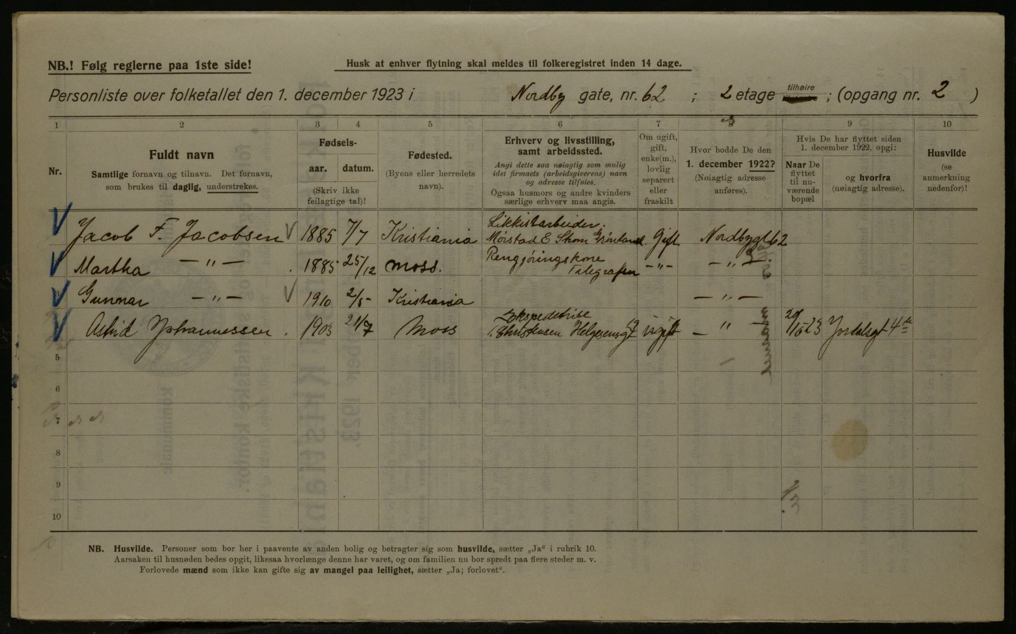 OBA, Municipal Census 1923 for Kristiania, 1923, p. 79349