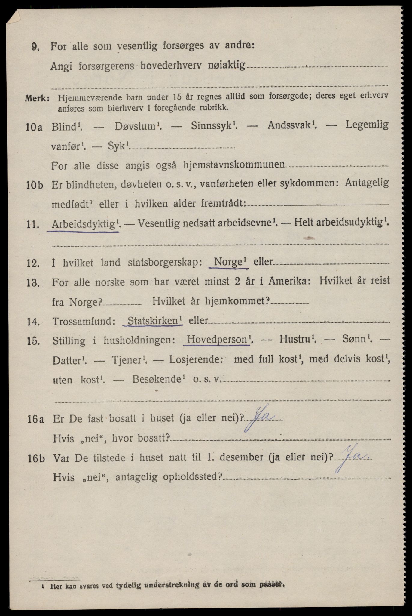 SAST, 1920 census for Skåre, 1920, p. 1263