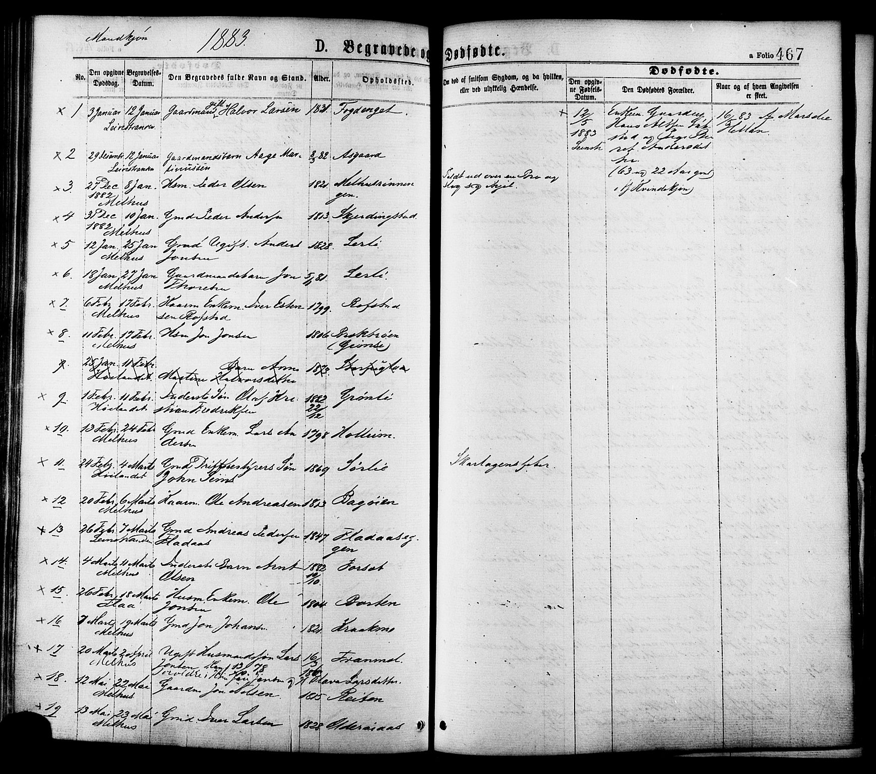 Ministerialprotokoller, klokkerbøker og fødselsregistre - Sør-Trøndelag, SAT/A-1456/691/L1079: Parish register (official) no. 691A11, 1873-1886, p. 467