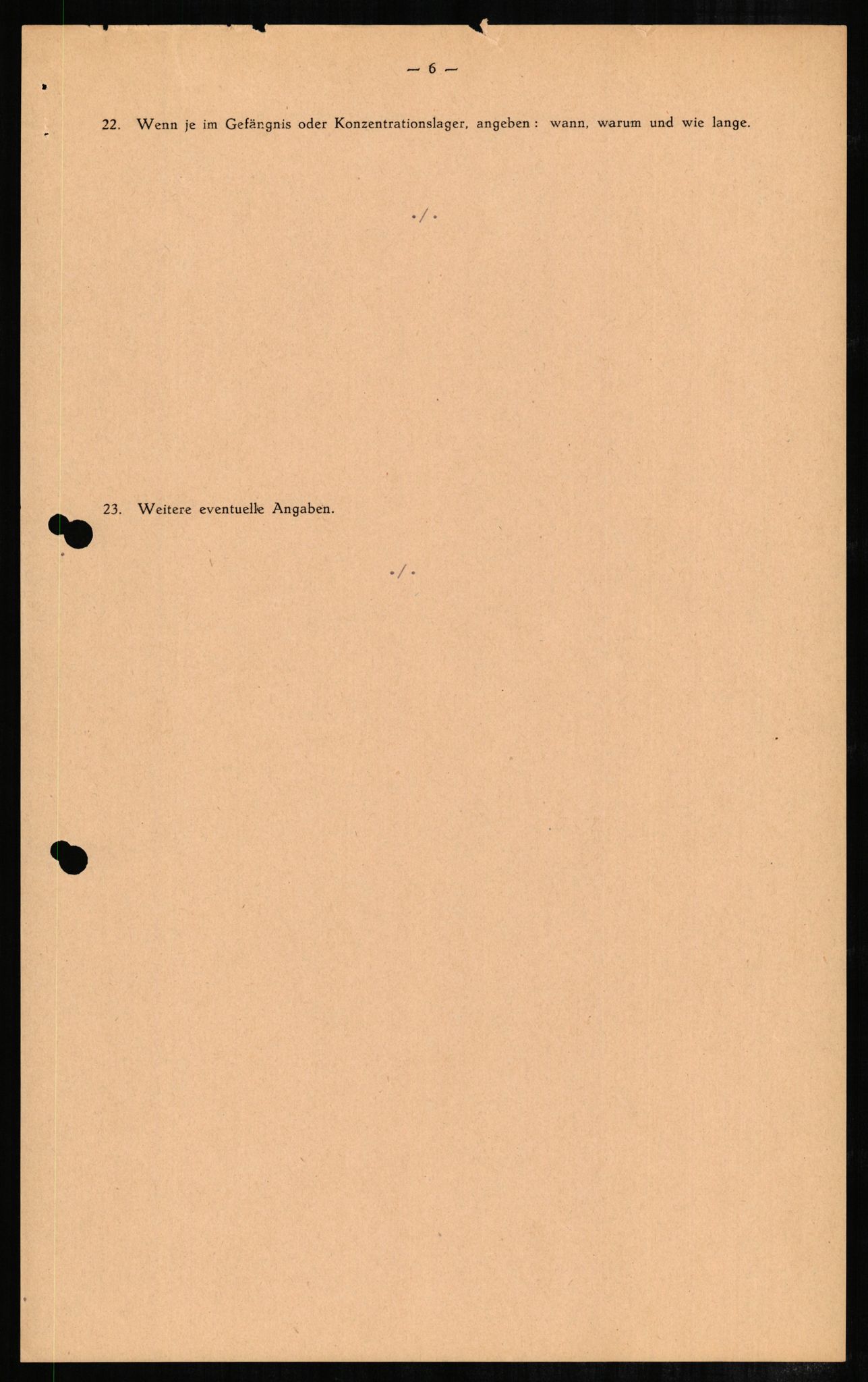 Forsvaret, Forsvarets overkommando II, RA/RAFA-3915/D/Db/L0003: CI Questionaires. Tyske okkupasjonsstyrker i Norge. Tyskere., 1945-1946, p. 325