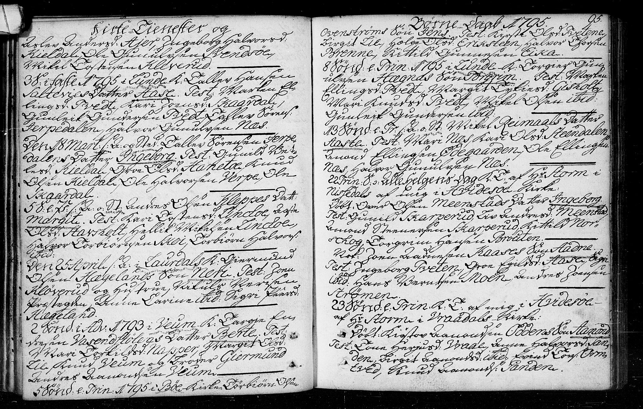 Kviteseid kirkebøker, SAKO/A-276/F/Fa/L0003: Parish register (official) no. I 3, 1787-1799, p. 95