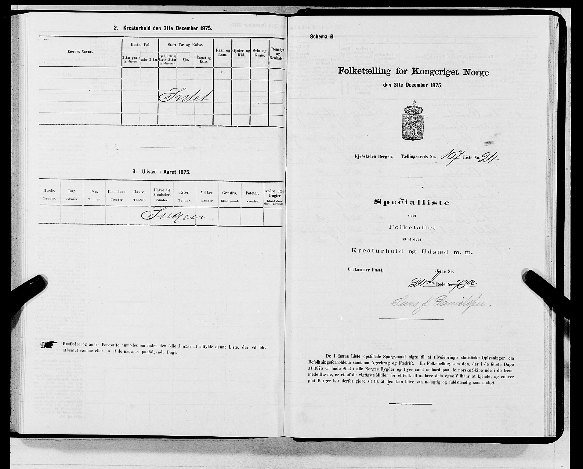 SAB, 1875 census for 1301 Bergen, 1875, p. 5859