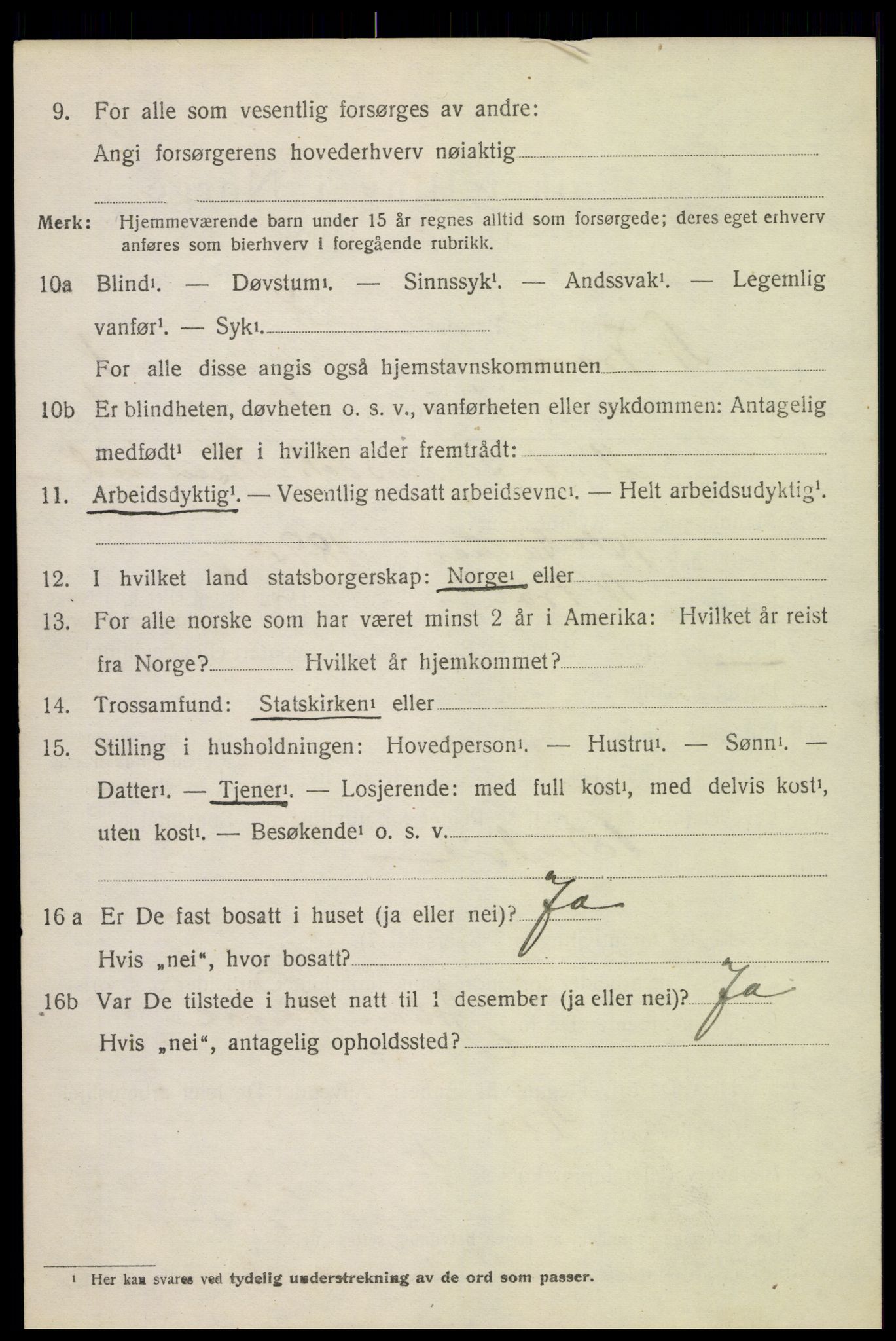 SAH, 1920 census for Nord-Fron, 1920, p. 2399