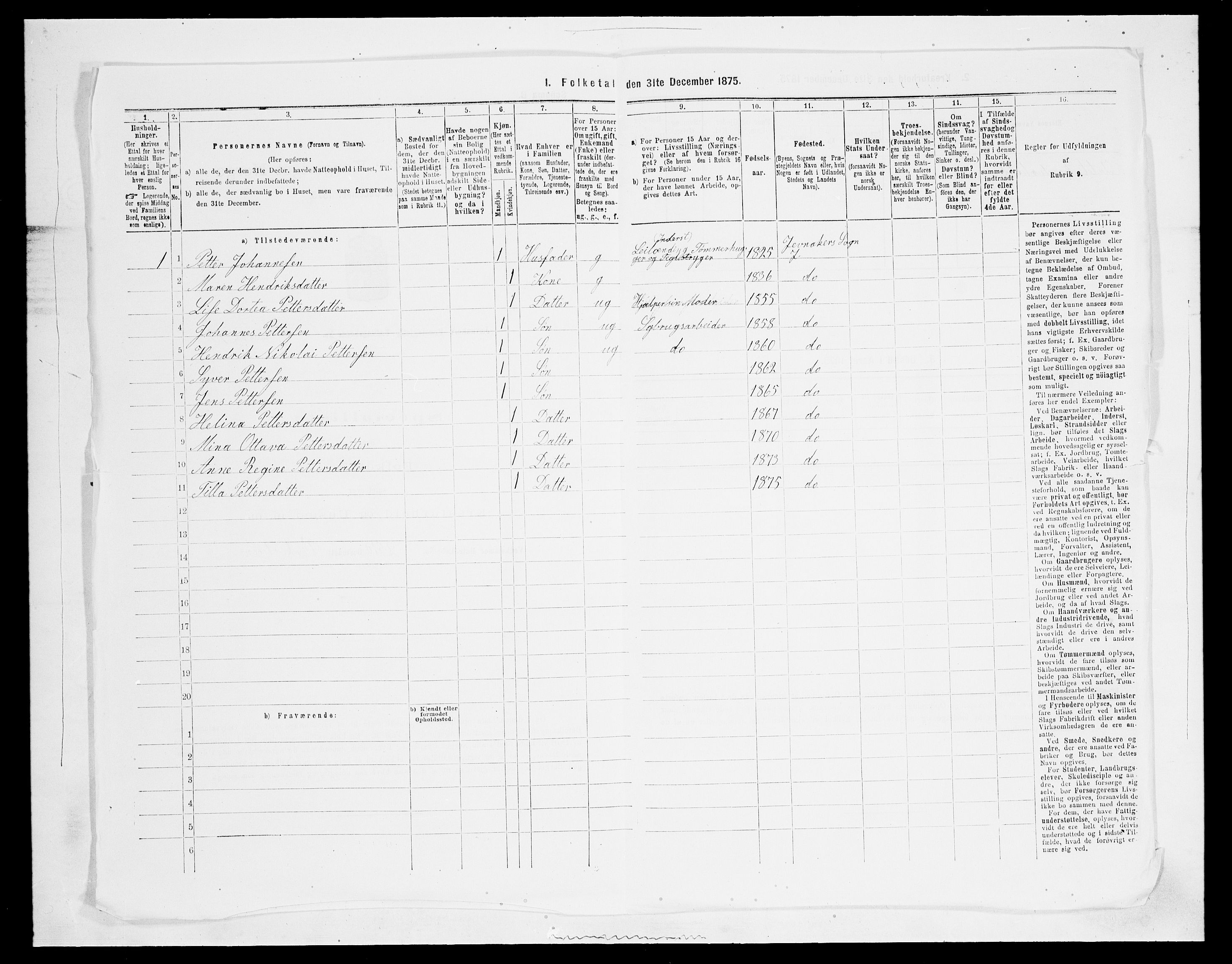 SAH, 1875 census for 0532P Jevnaker, 1875, p. 1704