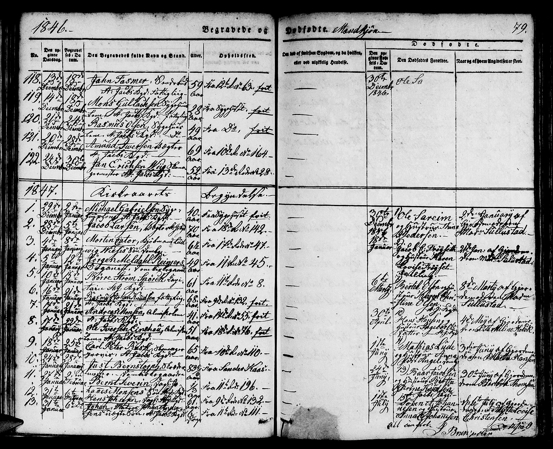 Domkirken sokneprestembete, AV/SAB-A-74801/H/Hab/L0037: Parish register (copy) no. E 1, 1836-1848, p. 79