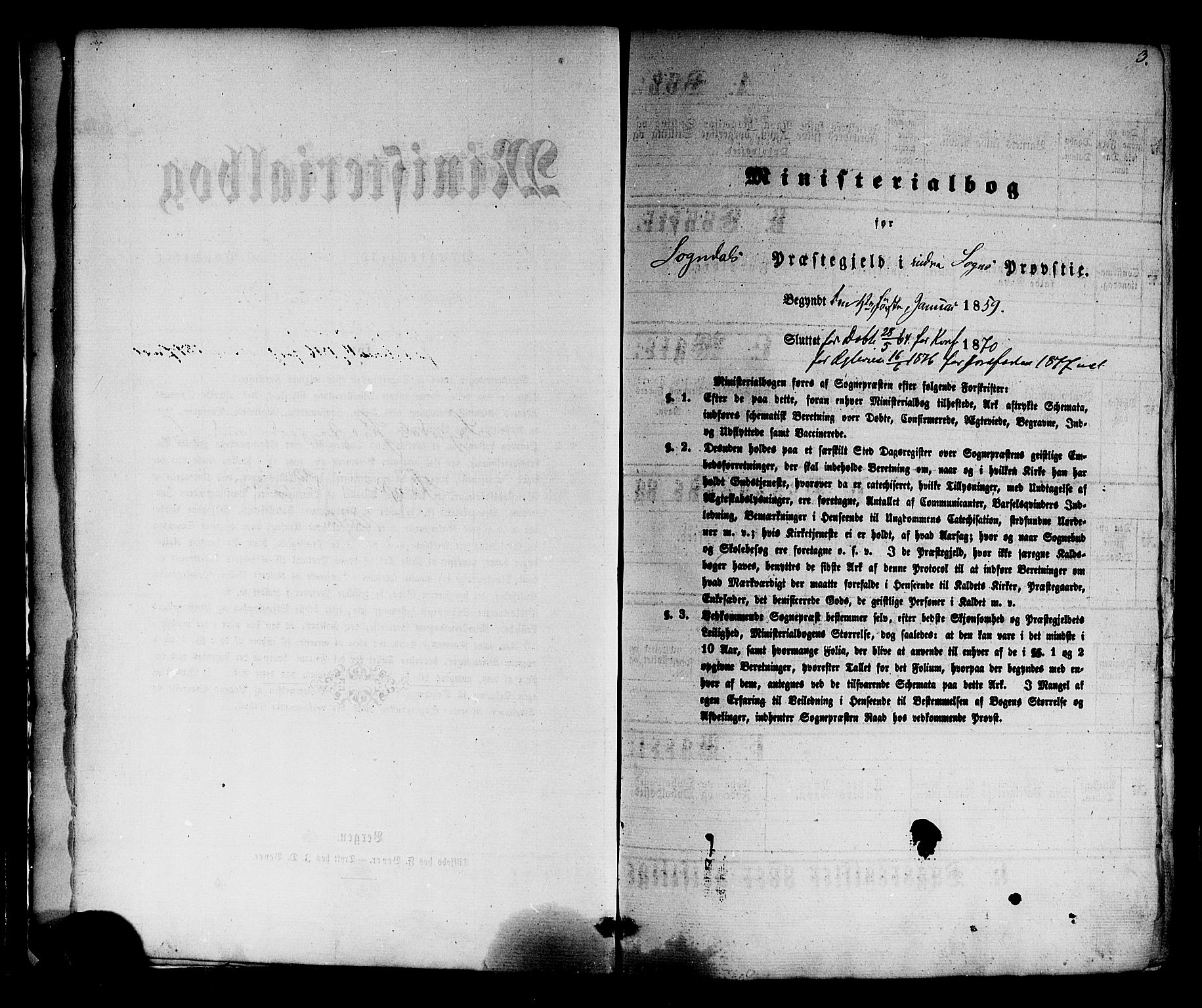 Sogndal sokneprestembete, SAB/A-81301/H/Haa/Haaa/L0013: Parish register (official) no. A 13, 1859-1877, p. 3