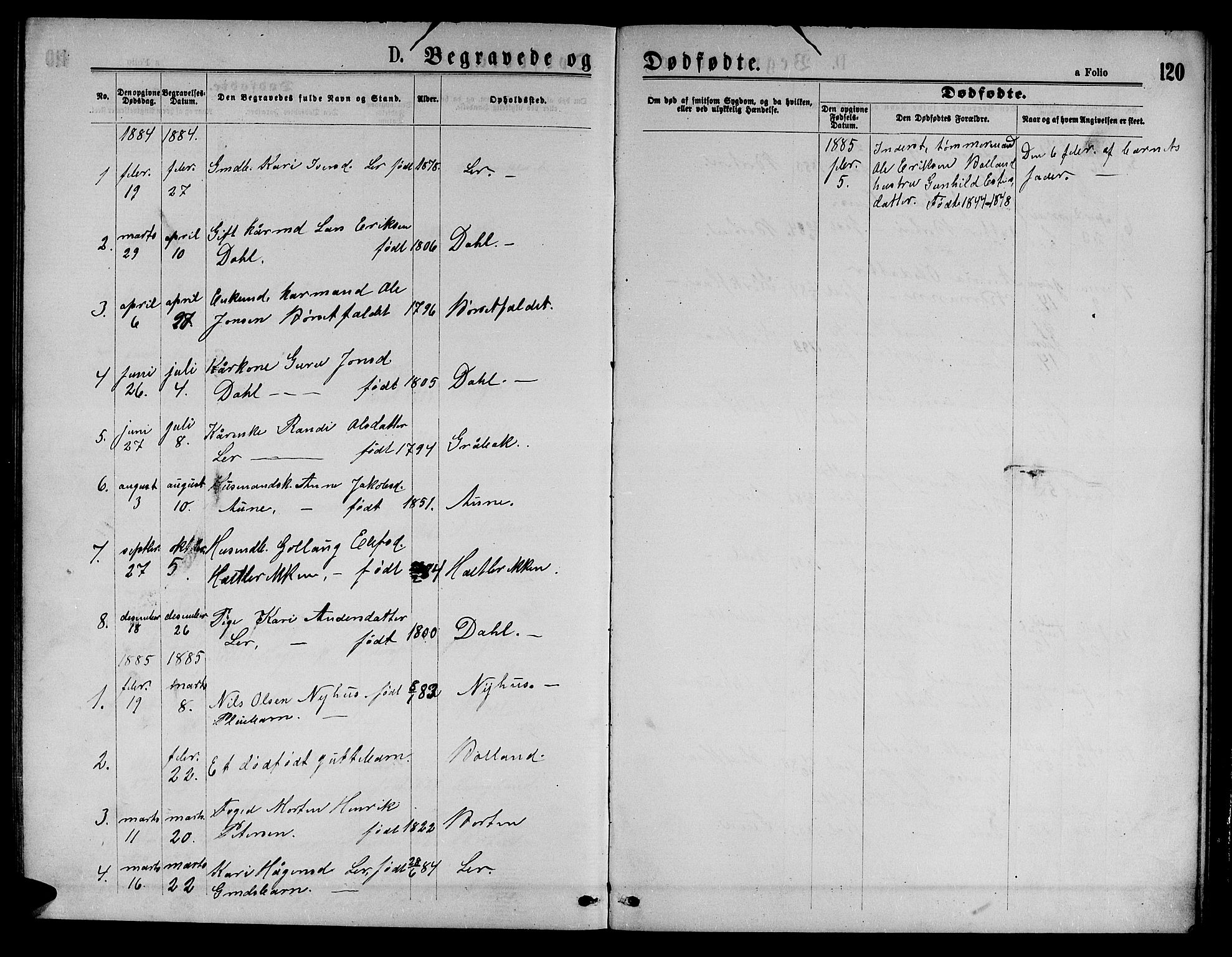 Ministerialprotokoller, klokkerbøker og fødselsregistre - Sør-Trøndelag, SAT/A-1456/693/L1122: Parish register (copy) no. 693C03, 1870-1886, p. 120