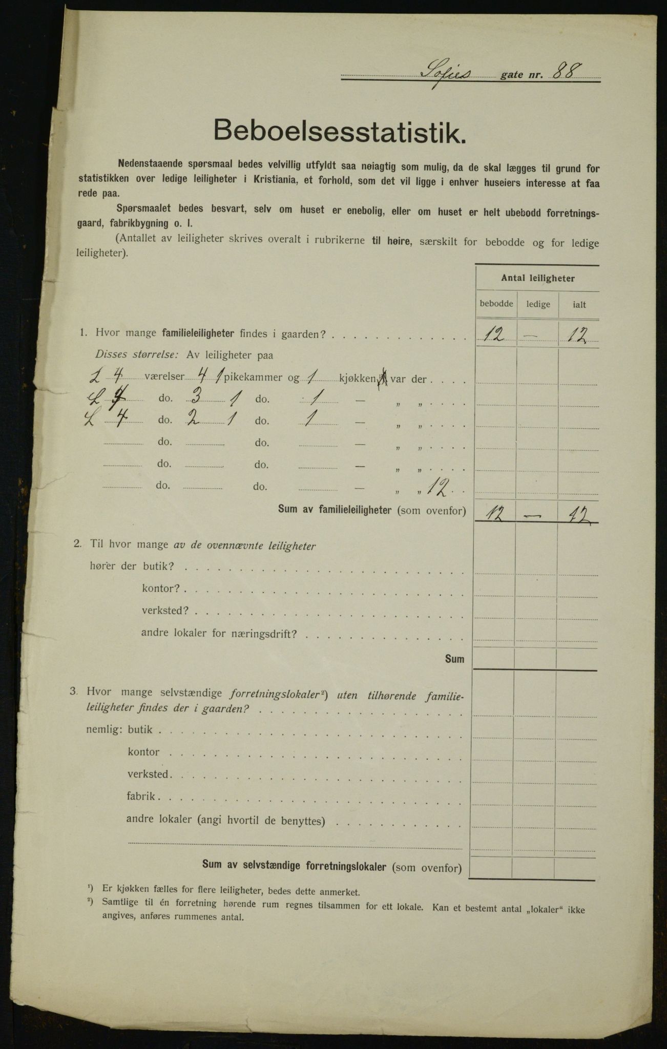 OBA, Municipal Census 1912 for Kristiania, 1912, p. 99643