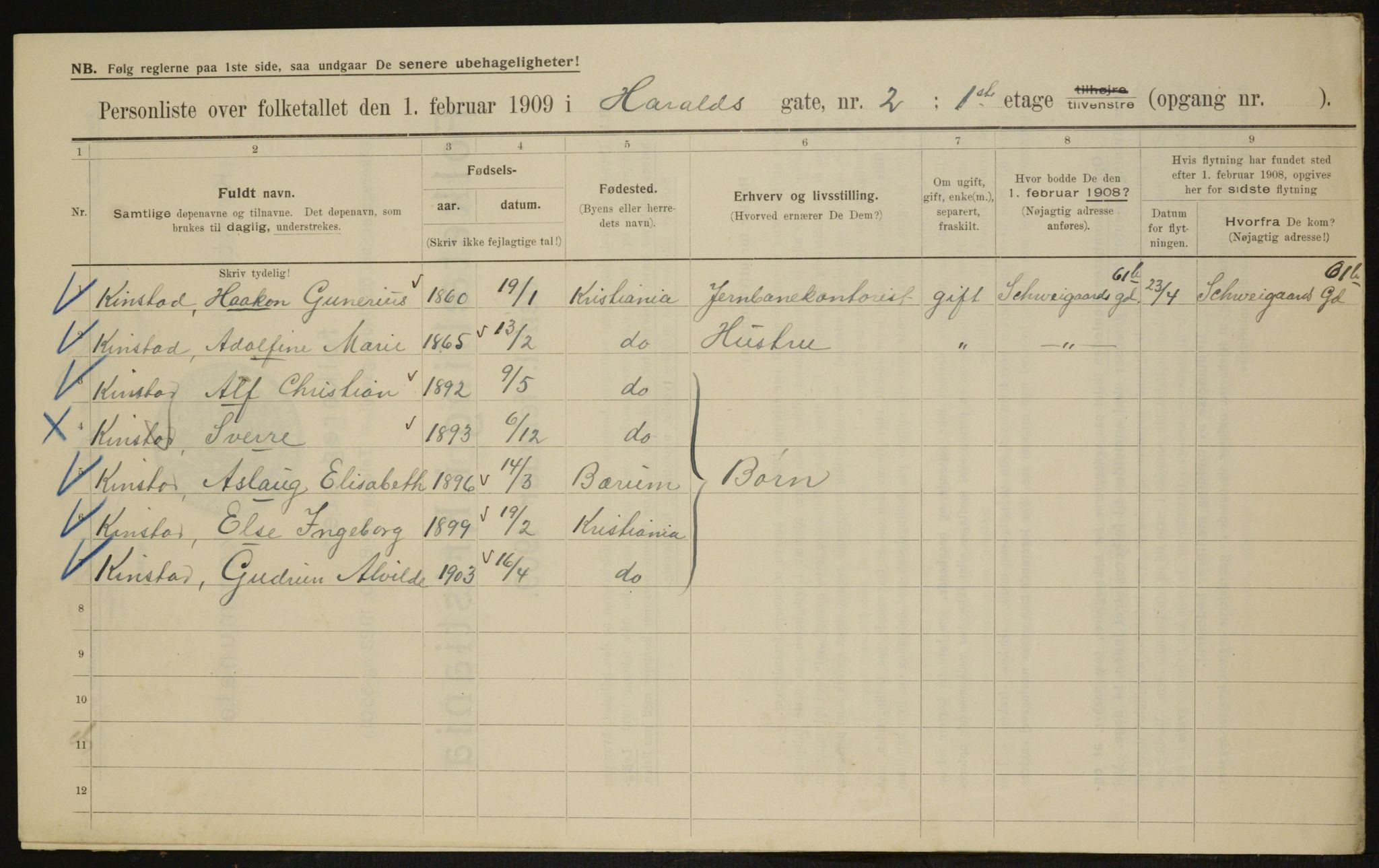 OBA, Municipal Census 1909 for Kristiania, 1909, p. 117238