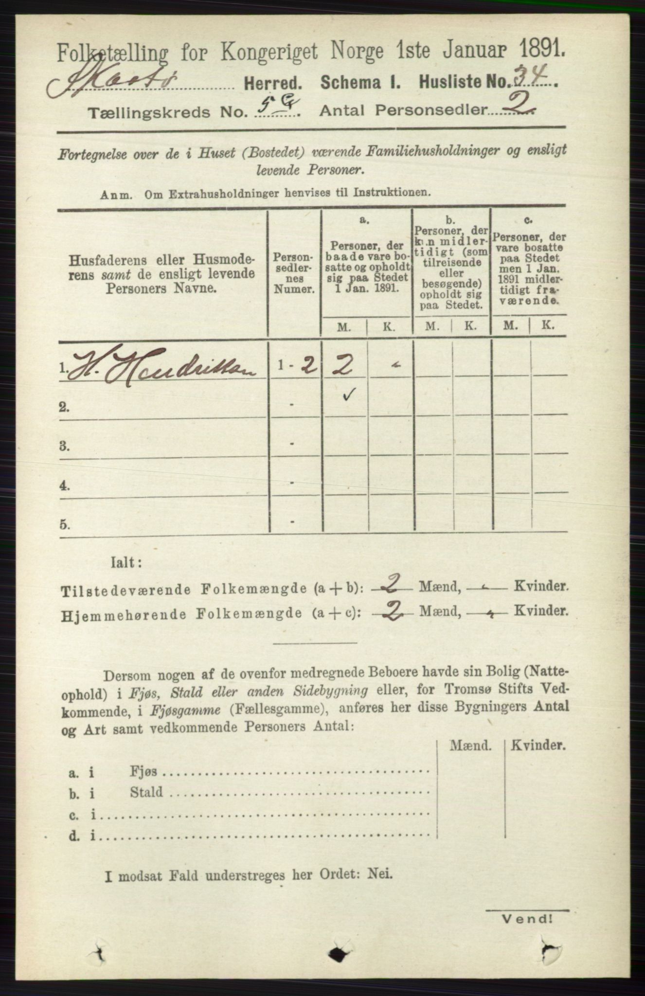 RA, 1891 census for 0815 Skåtøy, 1891, p. 2669