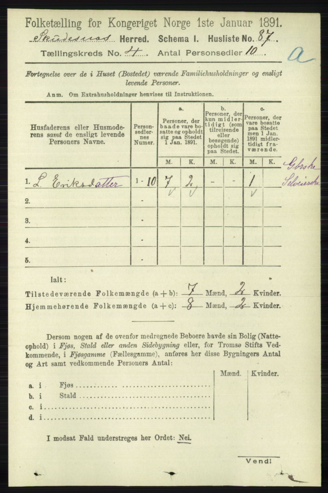 RA, 1891 census for 1150 Skudenes, 1891, p. 1859