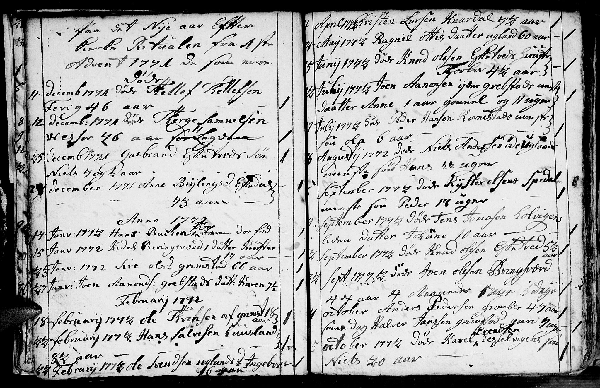 Fjære sokneprestkontor, SAK/1111-0011/F/Fb/L0004: Parish register (copy) no. B 4, 1766-1785, p. 11