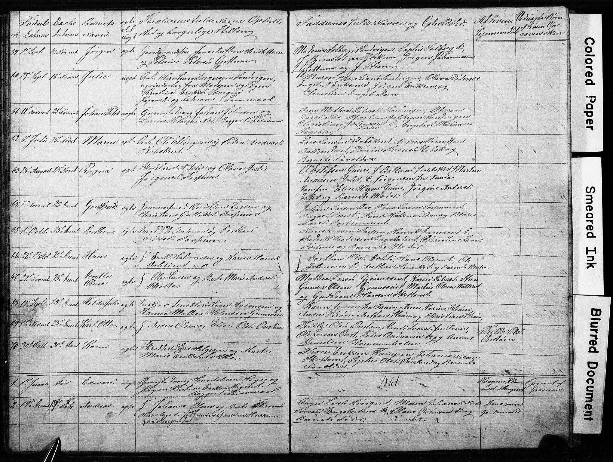 Asker prestekontor Kirkebøker, AV/SAO-A-10256a/G/Gc/L0001: Parish register (copy) no. III 1, 1854-1873