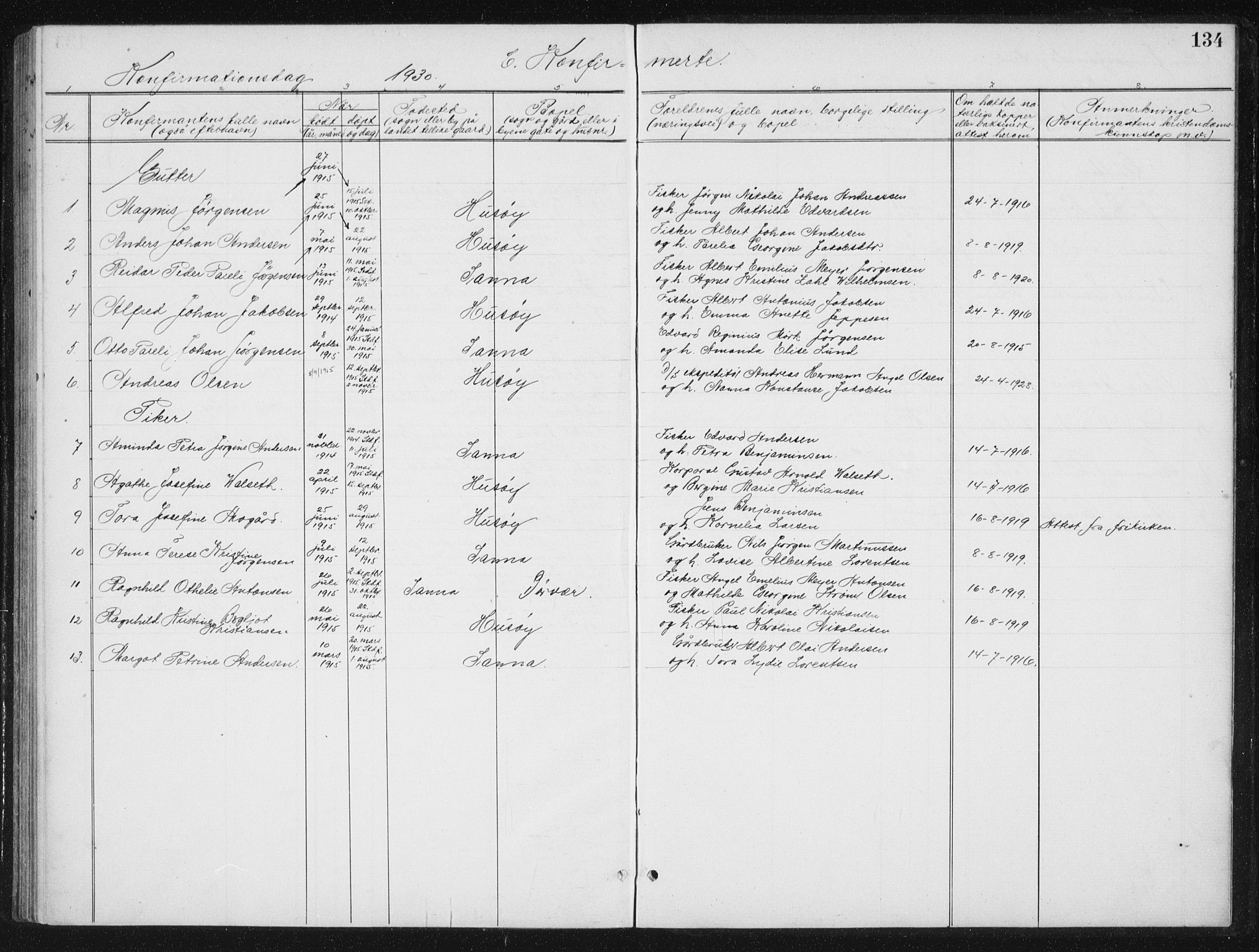 Ministerialprotokoller, klokkerbøker og fødselsregistre - Nordland, SAT/A-1459/840/L0583: Parish register (copy) no. 840C03, 1901-1933, p. 134
