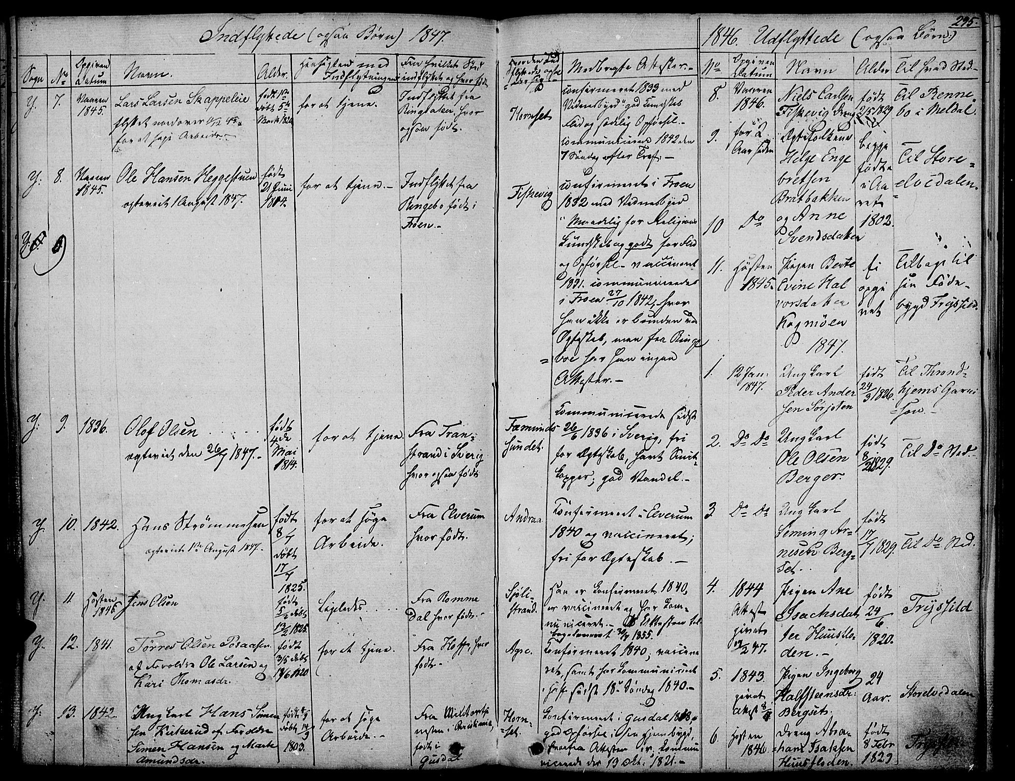 Rendalen prestekontor, SAH/PREST-054/H/Ha/Haa/L0004: Parish register (official) no. 4, 1829-1852, p. 295