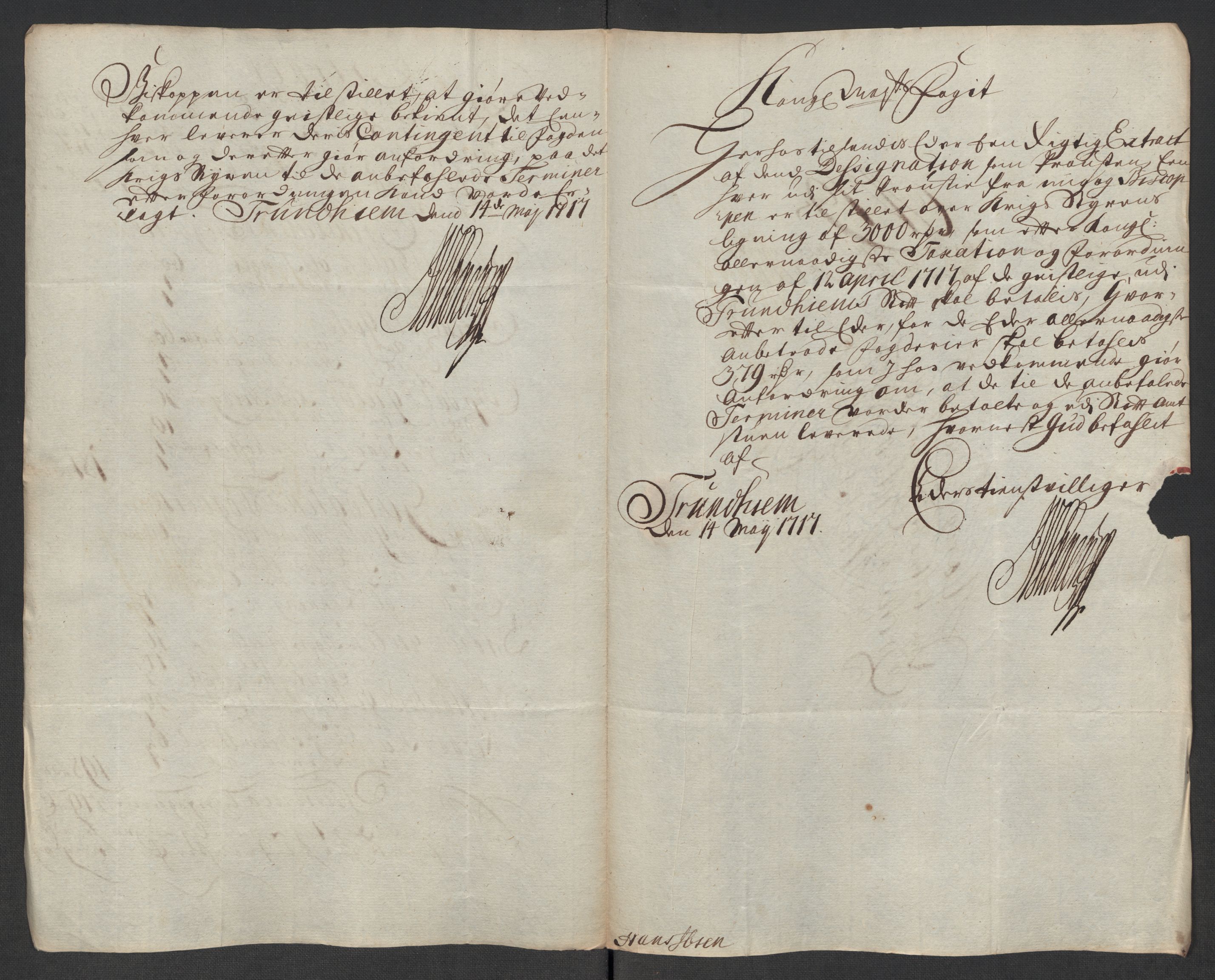 Rentekammeret inntil 1814, Reviderte regnskaper, Fogderegnskap, AV/RA-EA-4092/R60/L3969: Fogderegnskap Orkdal og Gauldal, 1717, p. 199