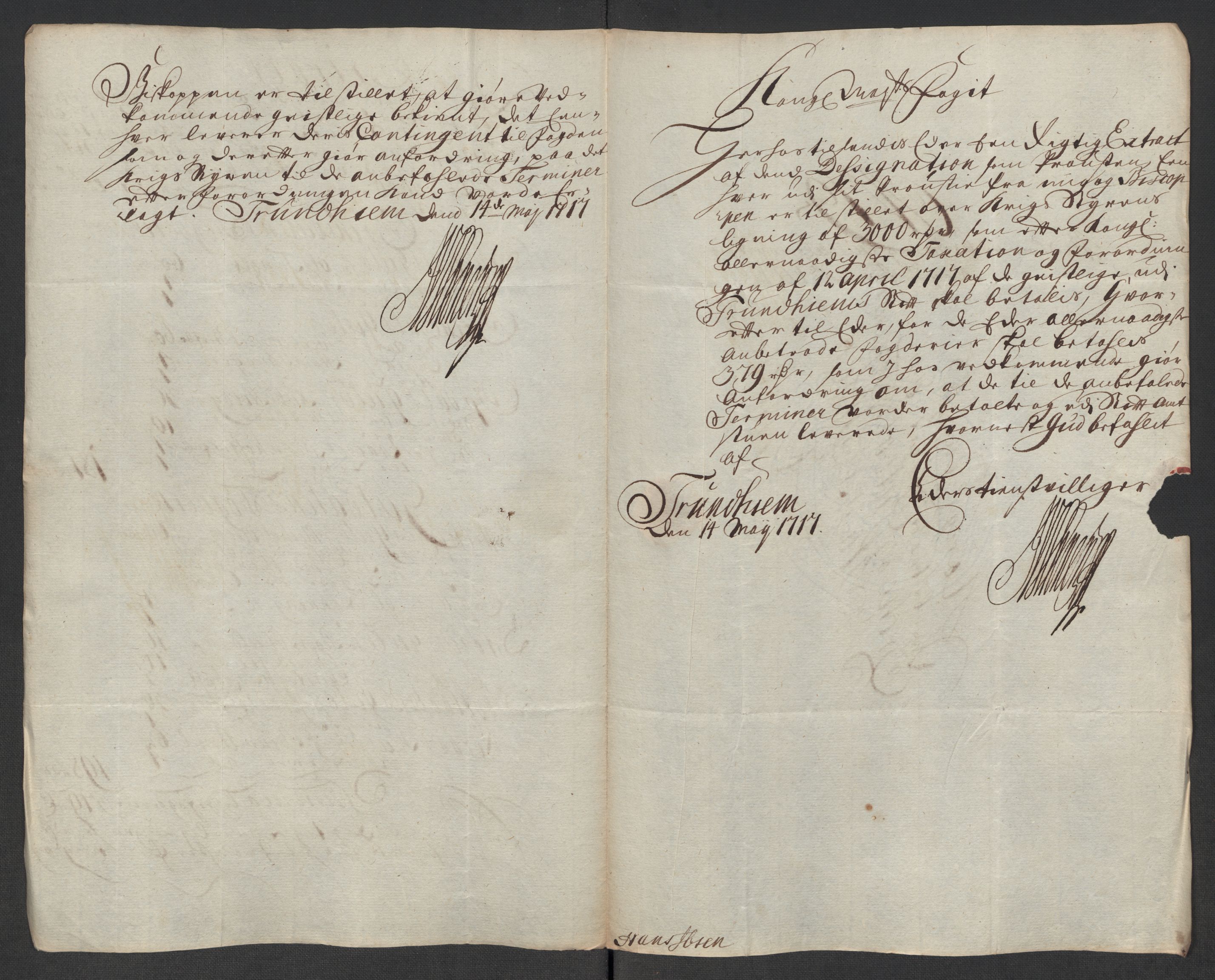 Rentekammeret inntil 1814, Reviderte regnskaper, Fogderegnskap, RA/EA-4092/R60/L3969: Fogderegnskap Orkdal og Gauldal, 1717, p. 199