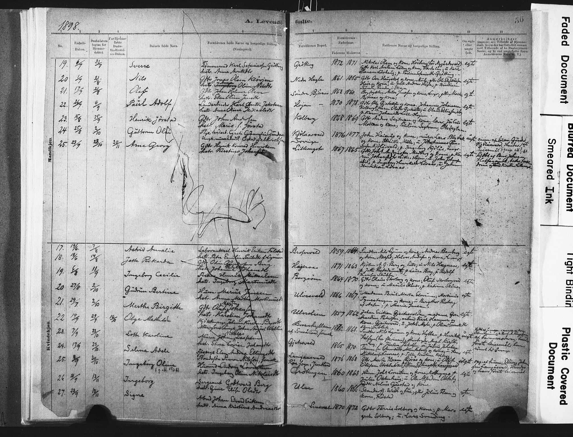 Ministerialprotokoller, klokkerbøker og fødselsregistre - Nord-Trøndelag, AV/SAT-A-1458/721/L0207: Parish register (official) no. 721A02, 1880-1911, p. 56