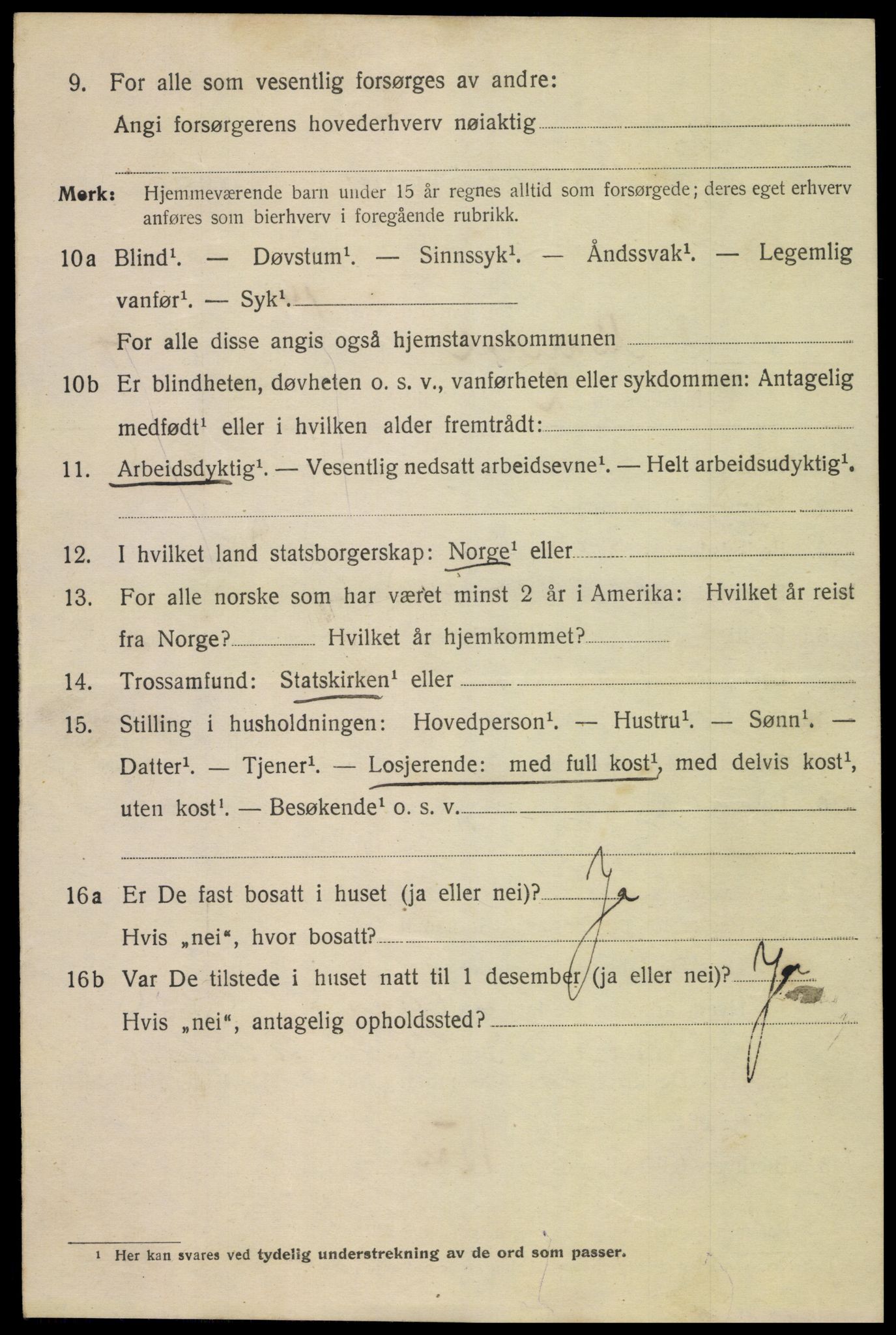 SAK, 1920 census for Mandal, 1920, p. 7044