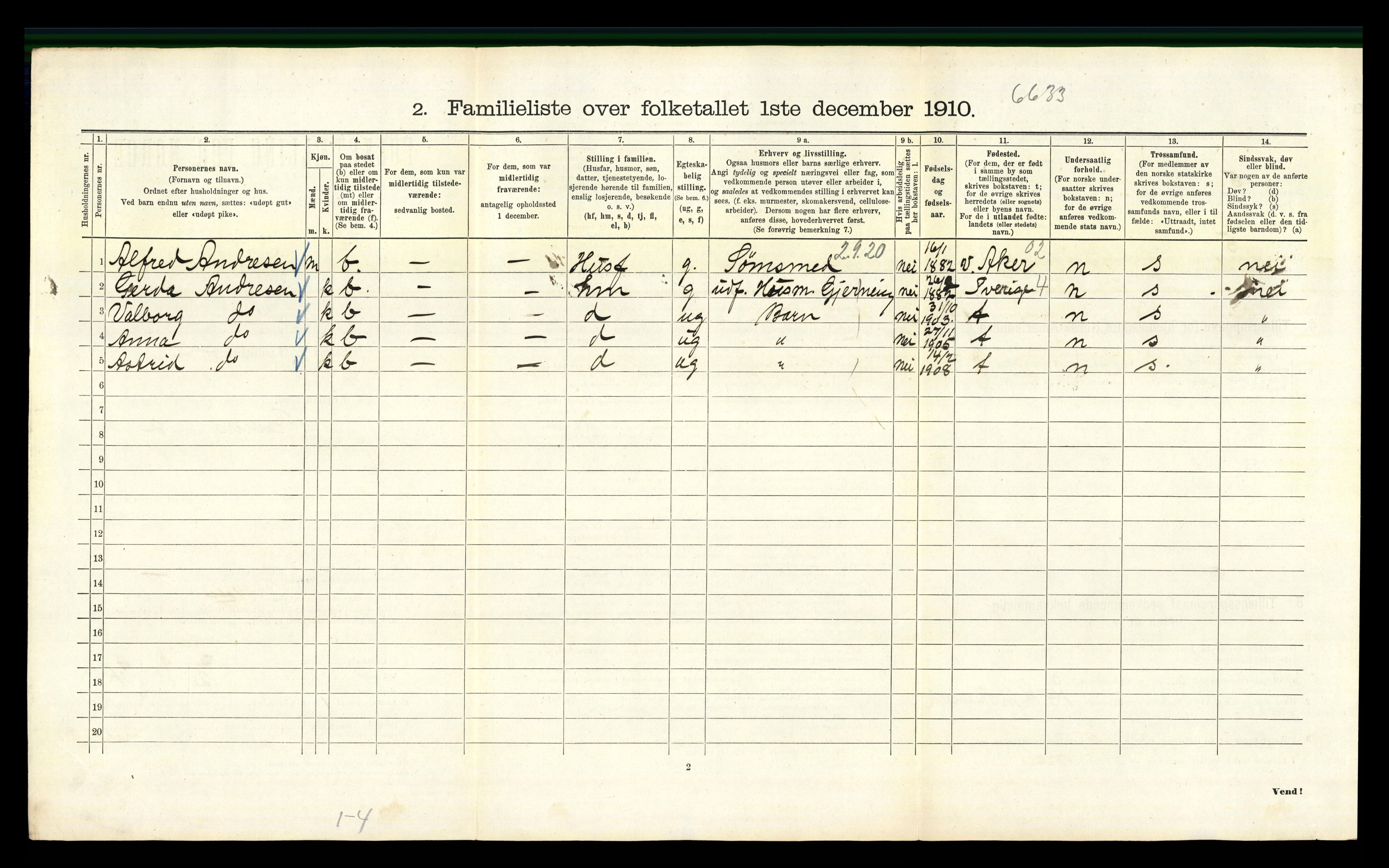 RA, 1910 census for Kristiania, 1910, p. 22618