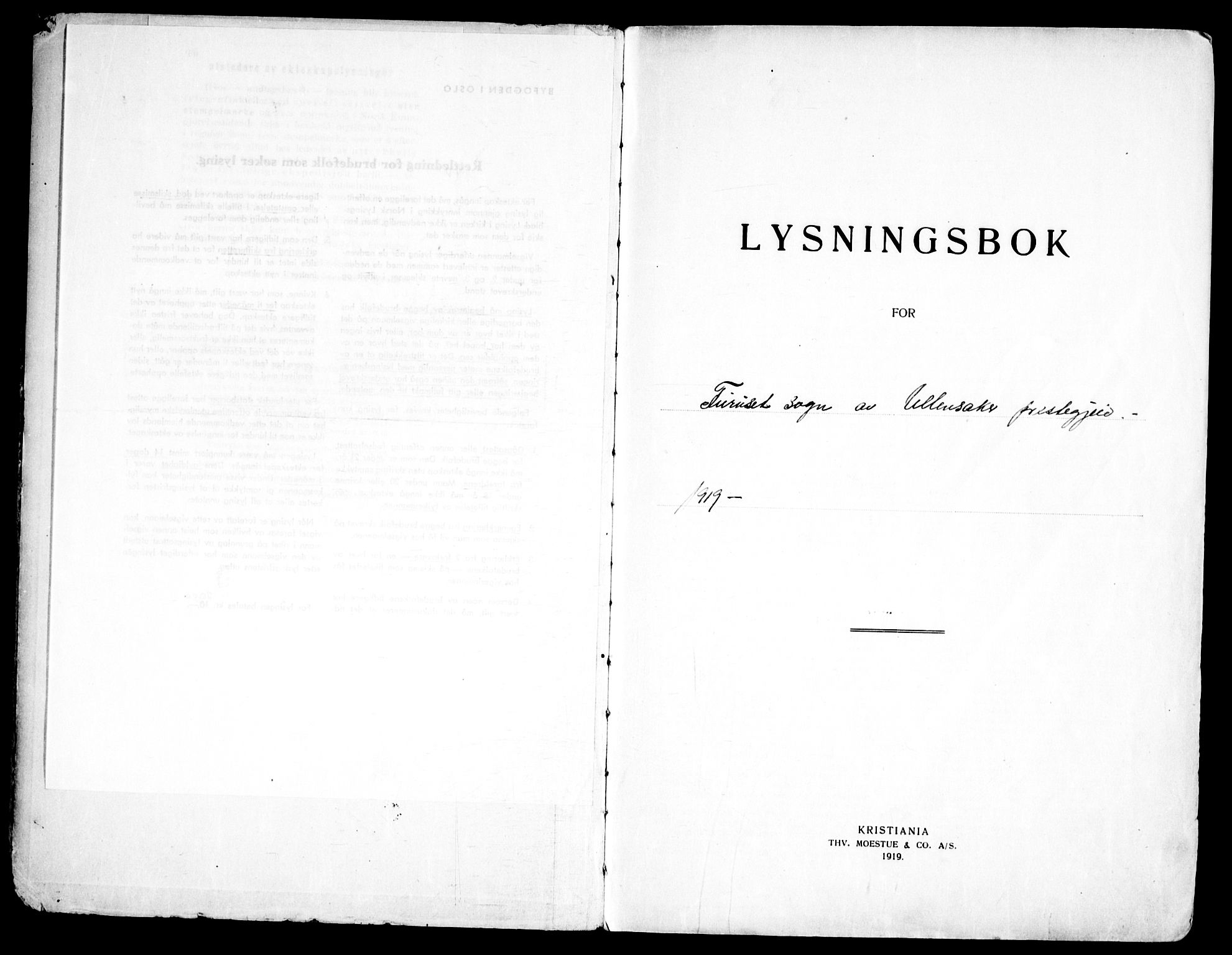 Ullensaker prestekontor Kirkebøker, SAO/A-10236a/H/Ha/L0005: Banns register no. 5, 1919-1969