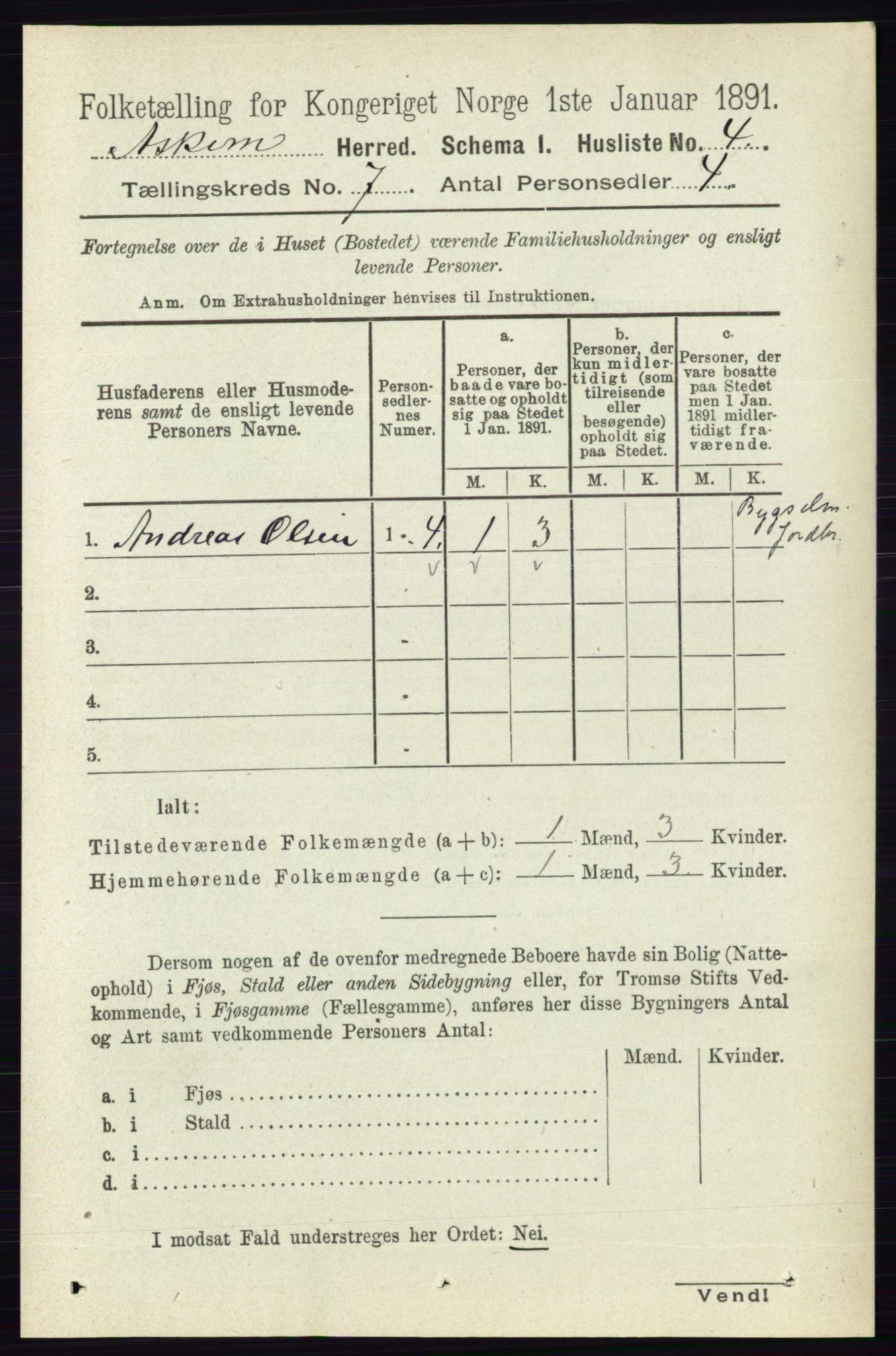 RA, 1891 census for 0124 Askim, 1891, p. 982