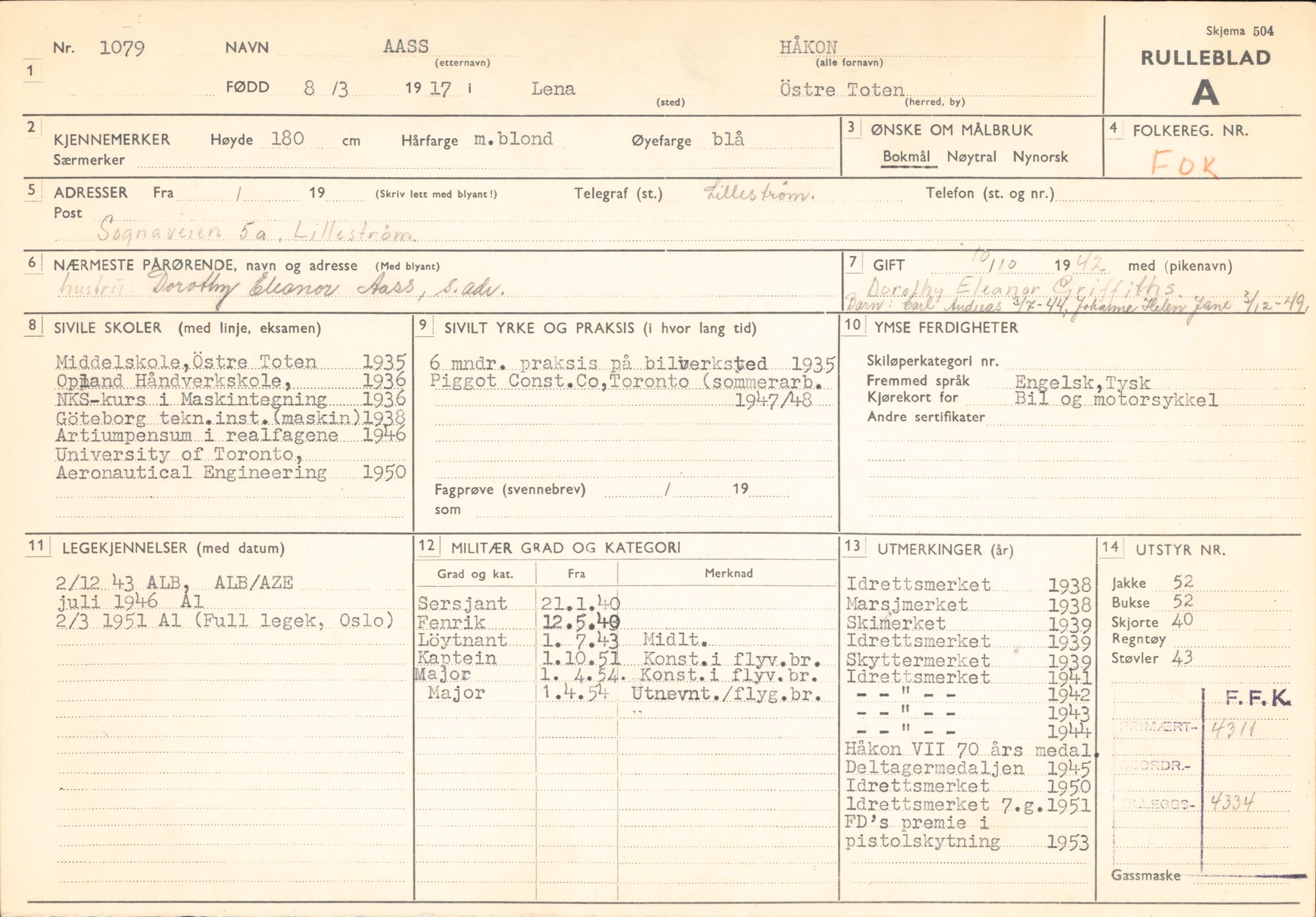 Forsvaret, Forsvarets overkommando/Luftforsvarsstaben, AV/RA-RAFA-4079/P/Pa/L0052: Personellpapirer, 1917, p. 629