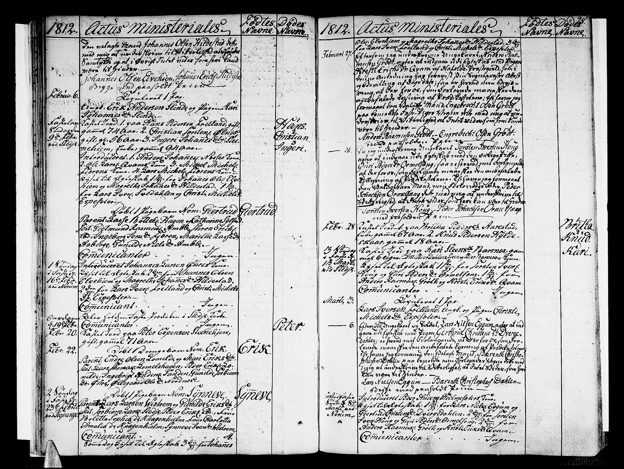 Sogndal sokneprestembete, SAB/A-81301/H/Haa/Haaa/L0009: Parish register (official) no. A 9, 1809-1821, p. 28