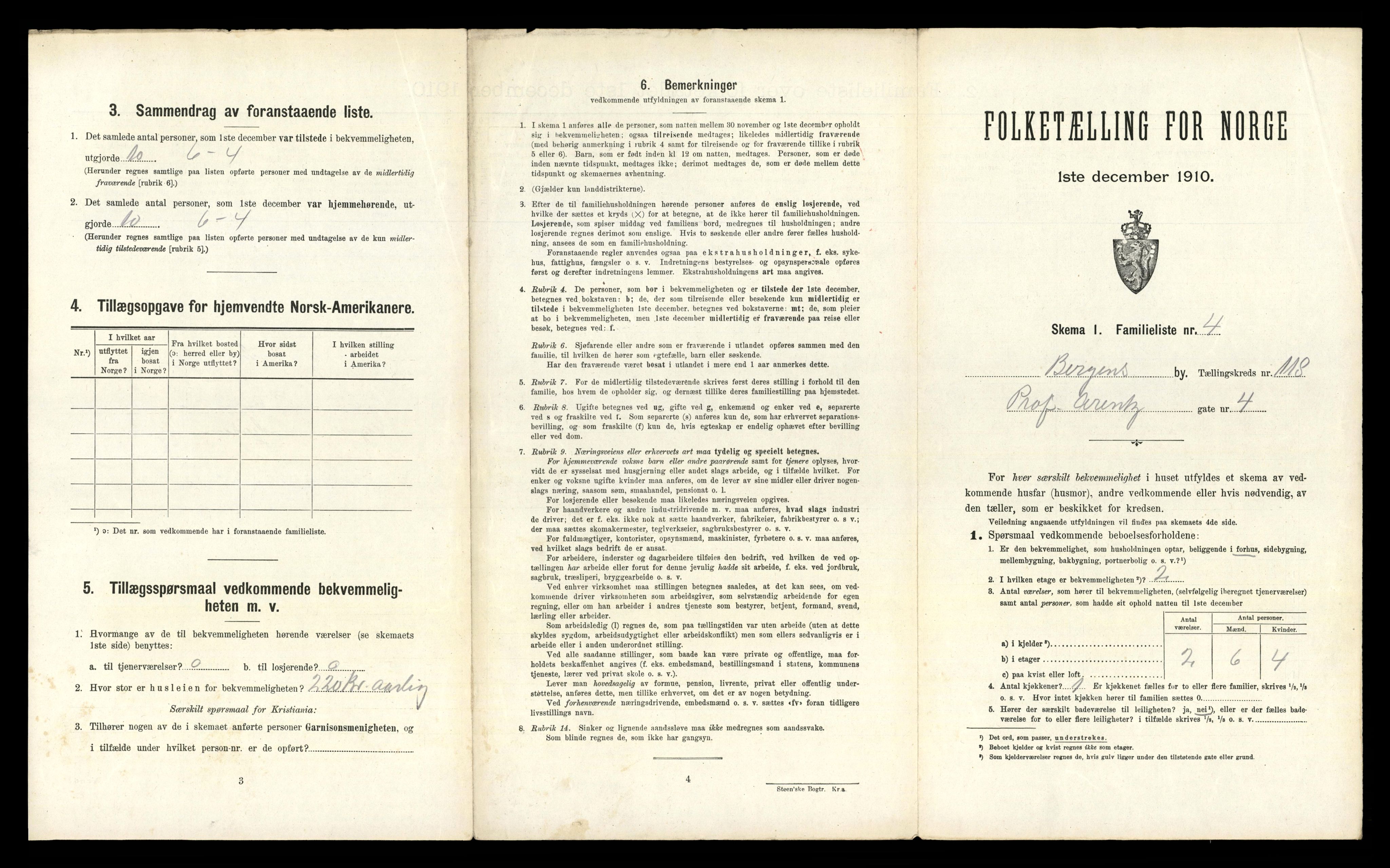 RA, 1910 census for Bergen, 1910, p. 41183