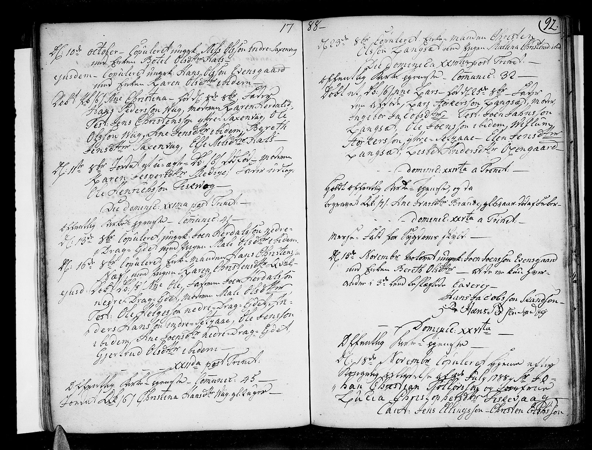 Ministerialprotokoller, klokkerbøker og fødselsregistre - Nordland, AV/SAT-A-1459/847/L0664: Parish register (official) no. 847A04, 1770-1818, p. 92