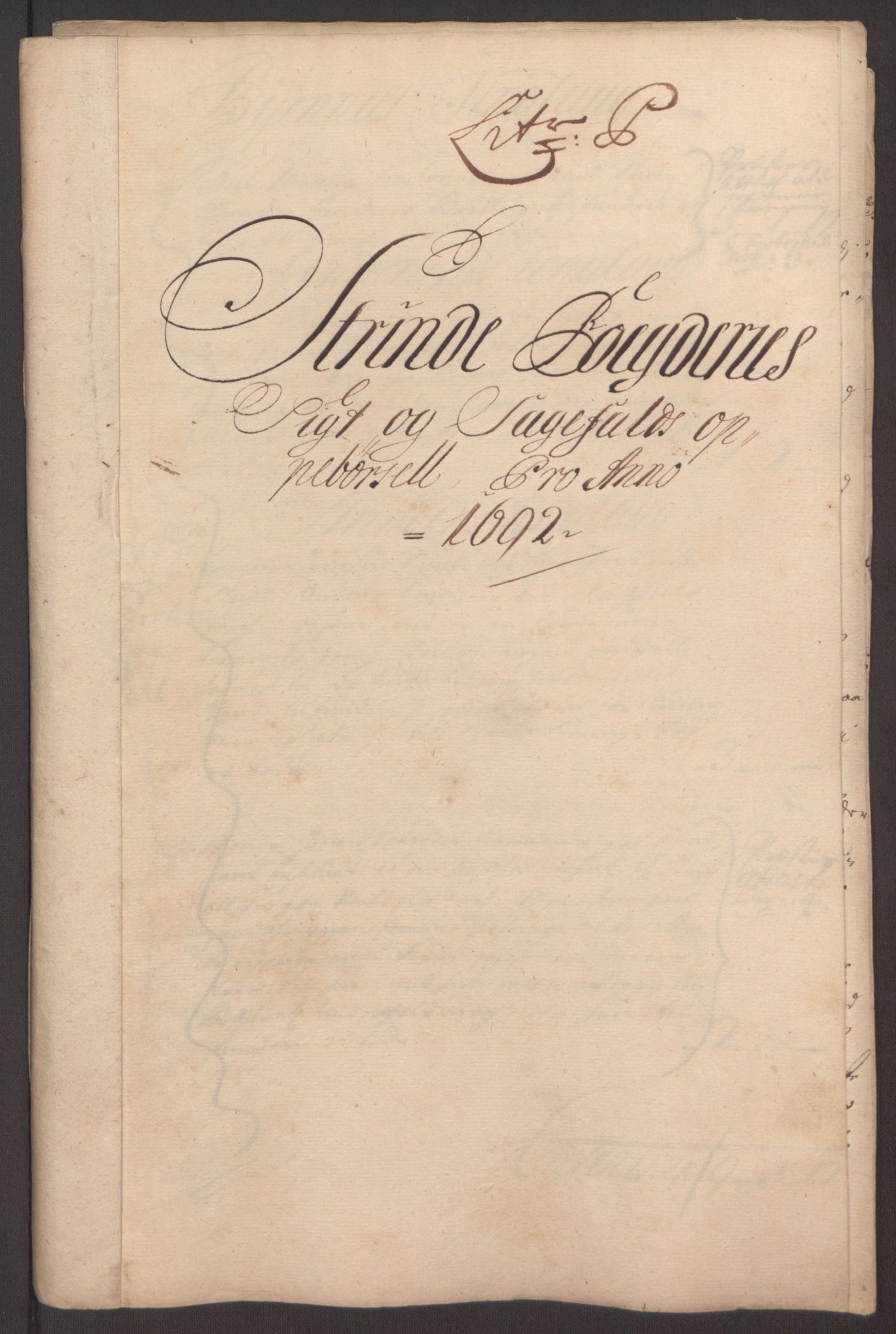 Rentekammeret inntil 1814, Reviderte regnskaper, Fogderegnskap, RA/EA-4092/R61/L4103: Fogderegnskap Strinda og Selbu, 1691-1692, p. 372