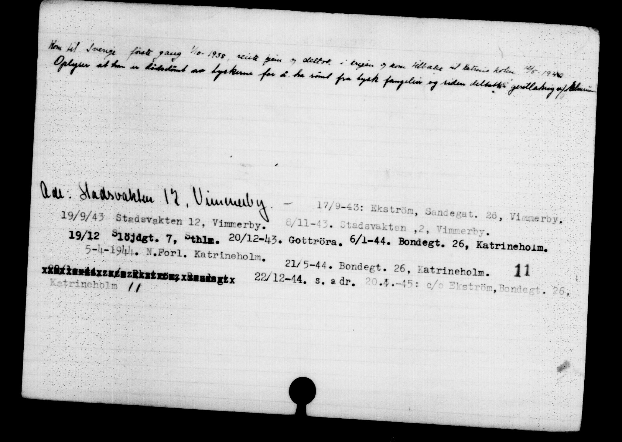 Den Kgl. Norske Legasjons Flyktningskontor, AV/RA-S-6753/V/Va/L0002: Kjesäterkartoteket.  Flyktningenr. 1001-2000, 1940-1945, p. 1355