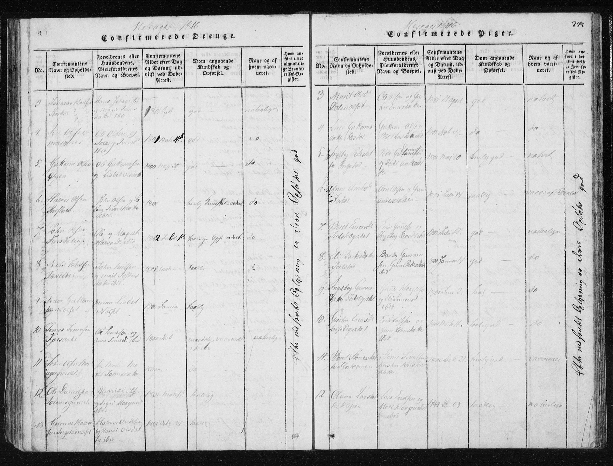 Ministerialprotokoller, klokkerbøker og fødselsregistre - Nord-Trøndelag, AV/SAT-A-1458/709/L0061: Parish register (official) no. 709A08 /4, 1815-1819, p. 272