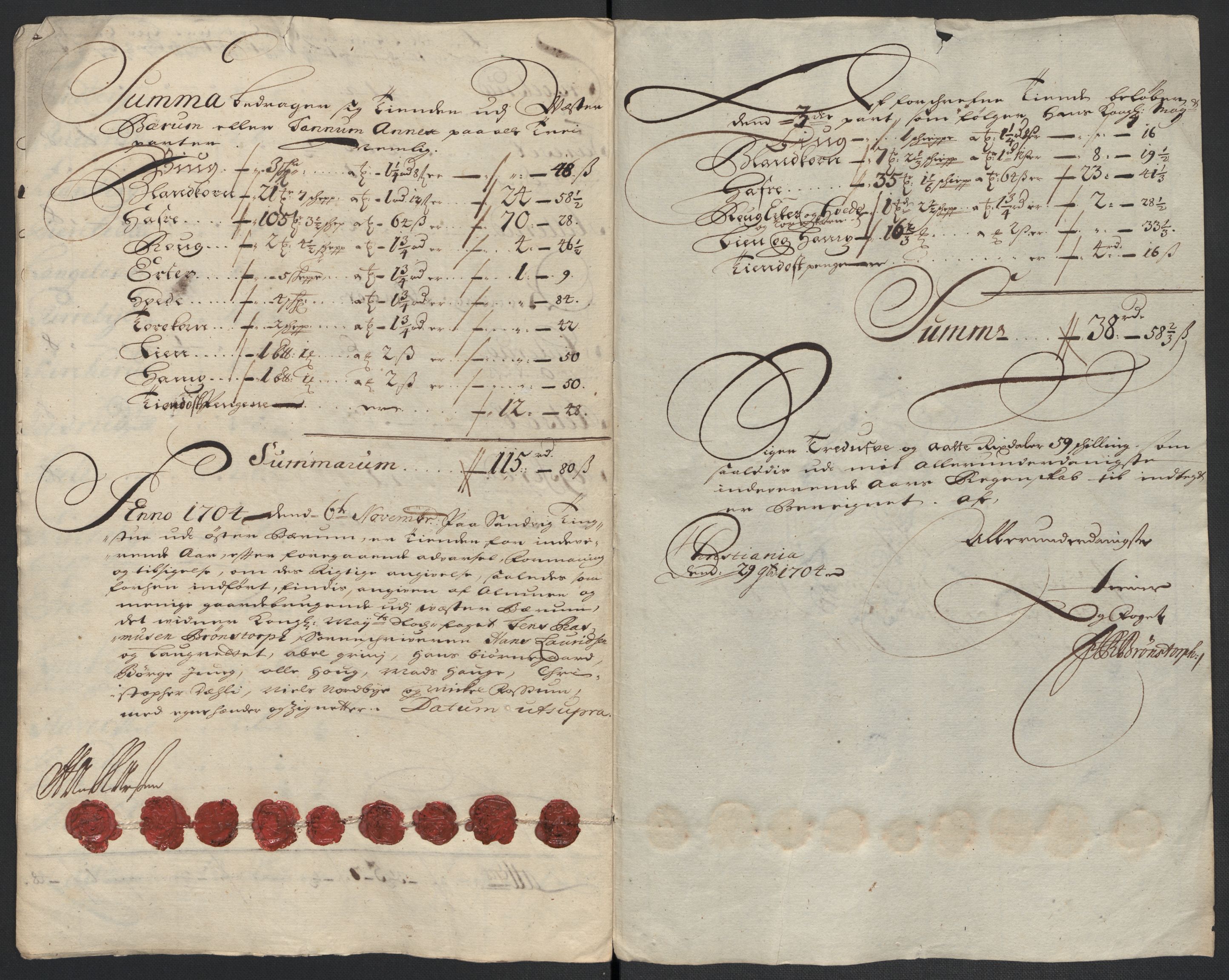 Rentekammeret inntil 1814, Reviderte regnskaper, Fogderegnskap, AV/RA-EA-4092/R10/L0445: Fogderegnskap Aker og Follo, 1703-1704, p. 329