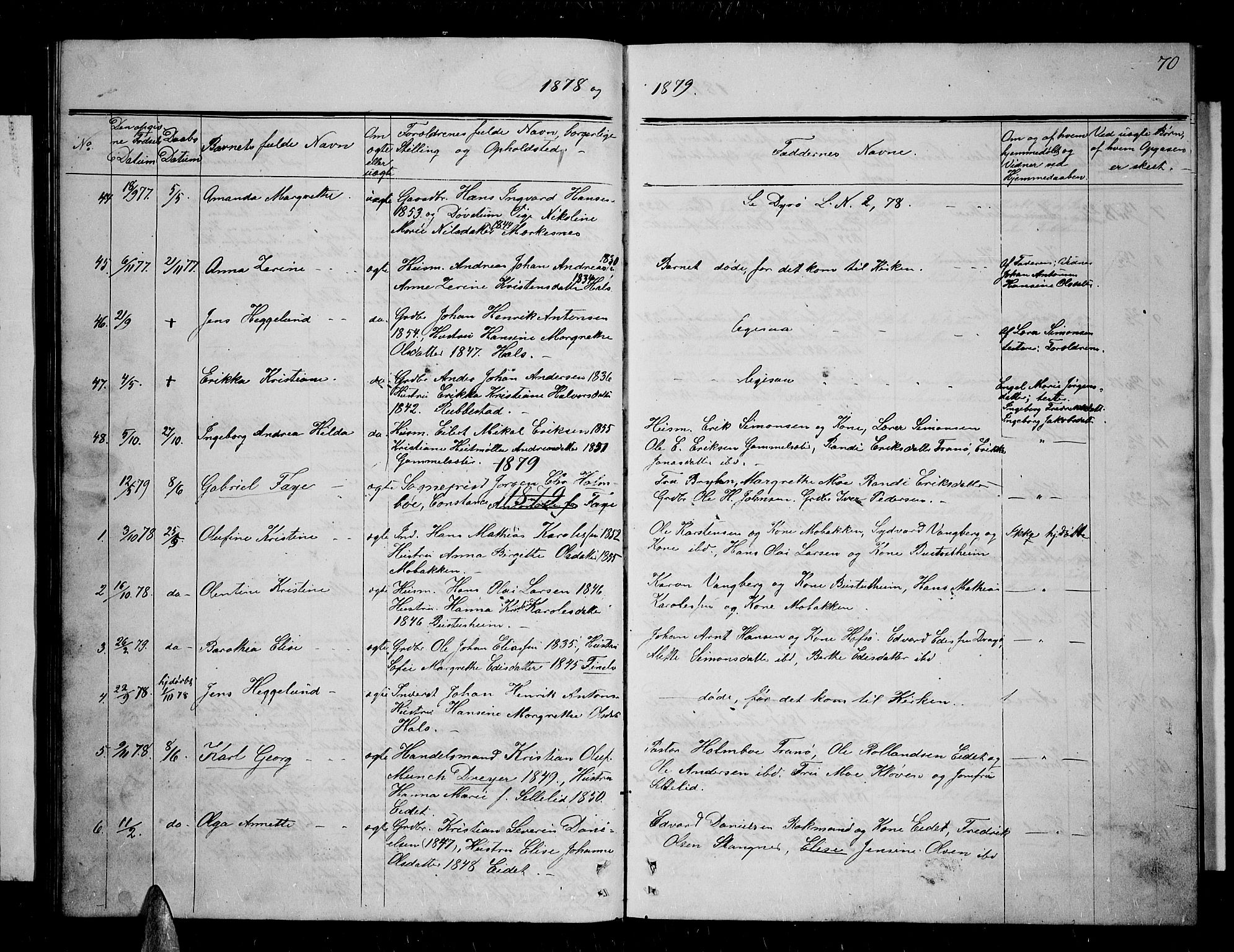 Tranøy sokneprestkontor, SATØ/S-1313/I/Ia/Iab/L0003klokker: Parish register (copy) no. 3, 1861-1887, p. 70
