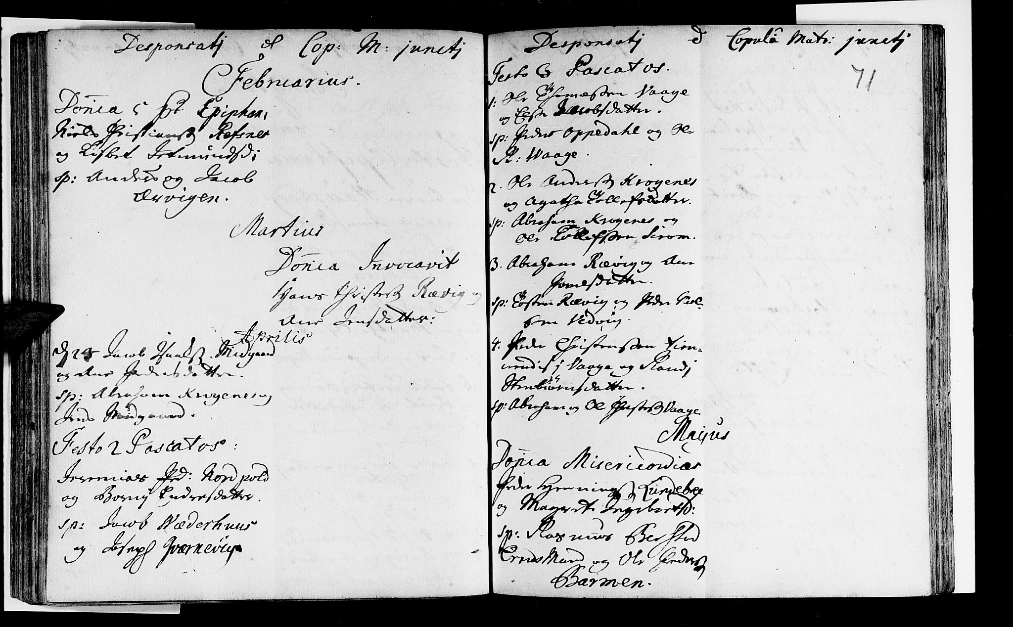 Selje sokneprestembete, AV/SAB-A-99938/H/Ha/Haa/Haaa: Parish register (official) no. A 3, 1731-1743, p. 71